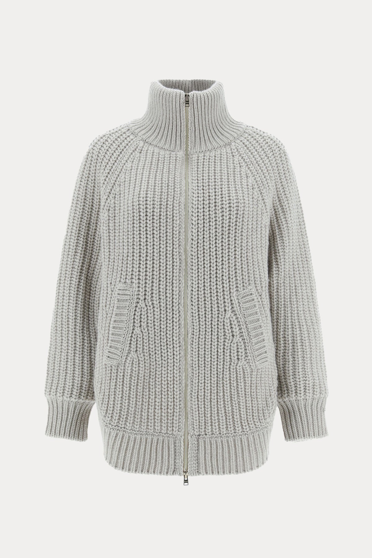 Herno Sırtı Dolgulu Dik Yaka Örgü Yün Ceket-Libas Trendy Fashion Store