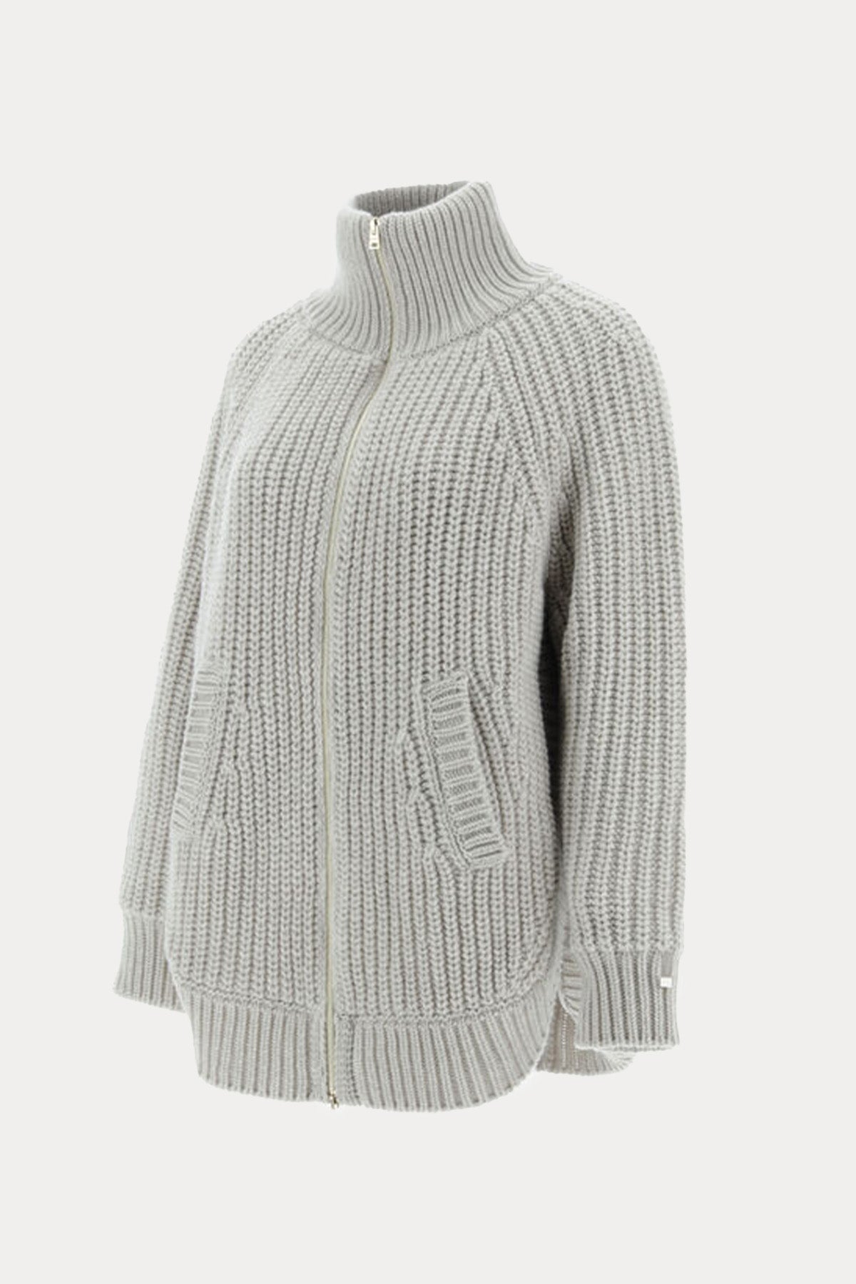 Herno Sırtı Dolgulu Dik Yaka Örgü Yün Ceket-Libas Trendy Fashion Store