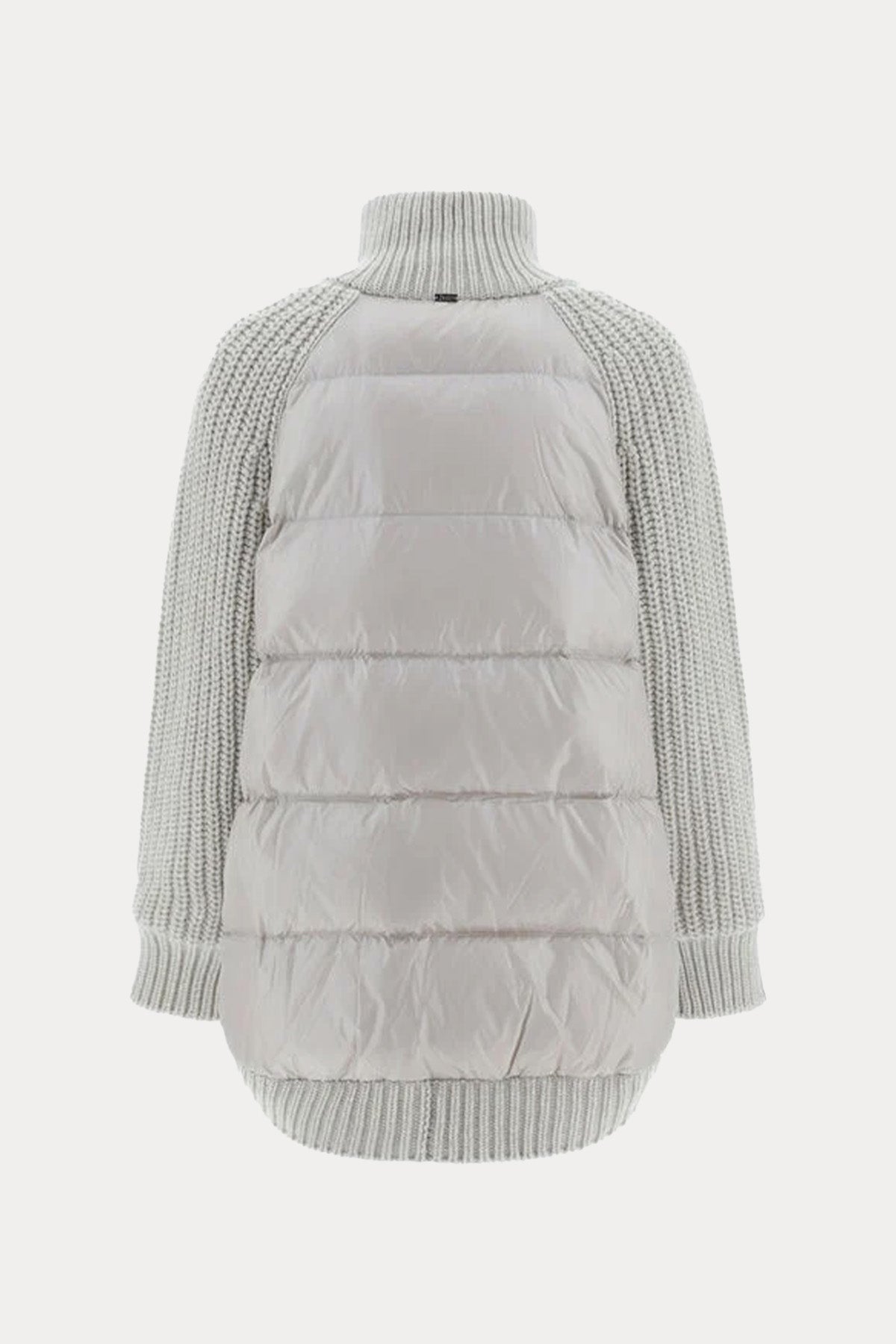 Herno Sırtı Dolgulu Dik Yaka Örgü Yün Ceket-Libas Trendy Fashion Store