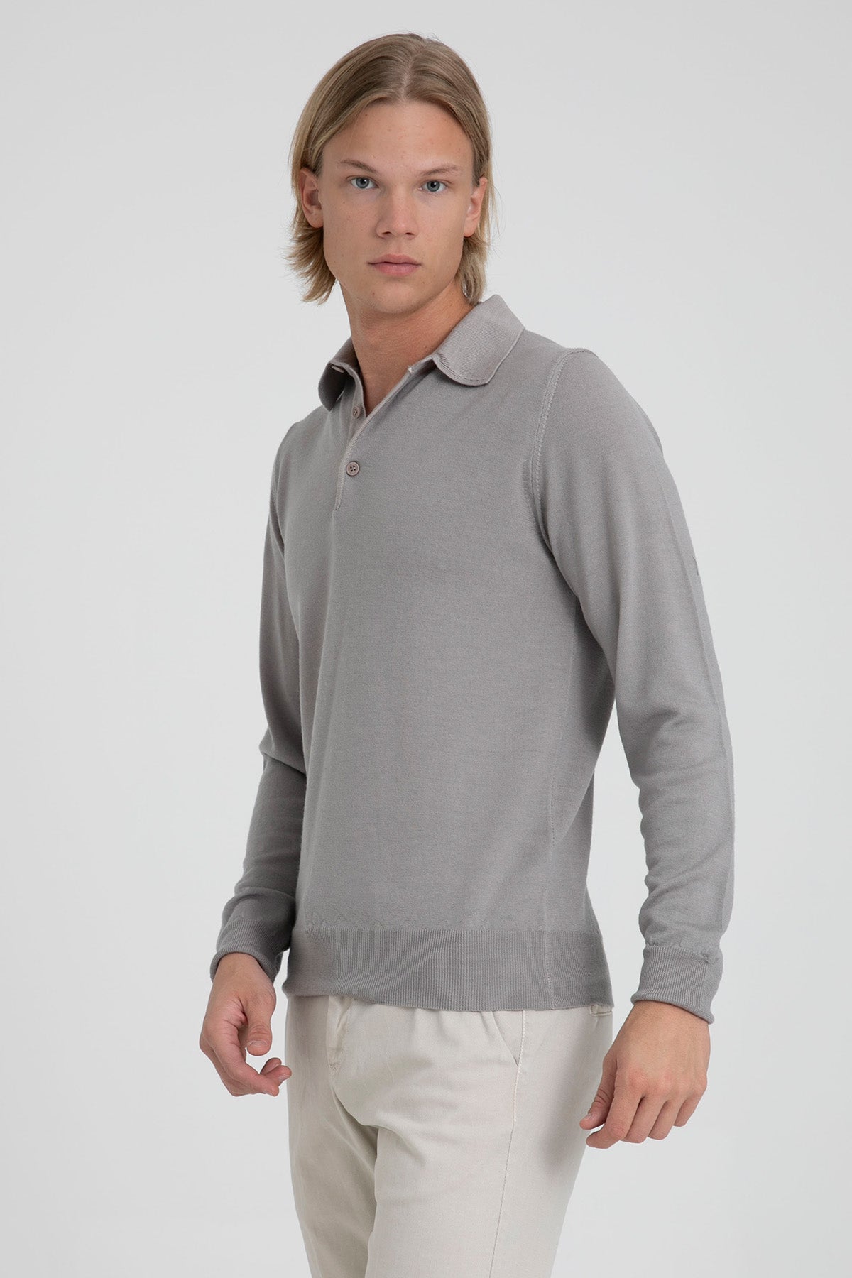 Fradi Polo Yaka Yün Triko-Libas Trendy Fashion Store