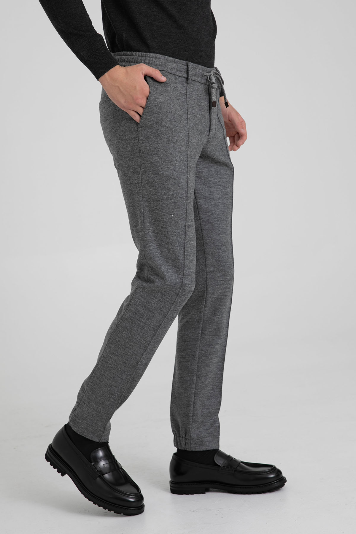 Fradi Beli Lastikli Slim Fit Jogger Yün Pantolon-Libas Trendy Fashion Store