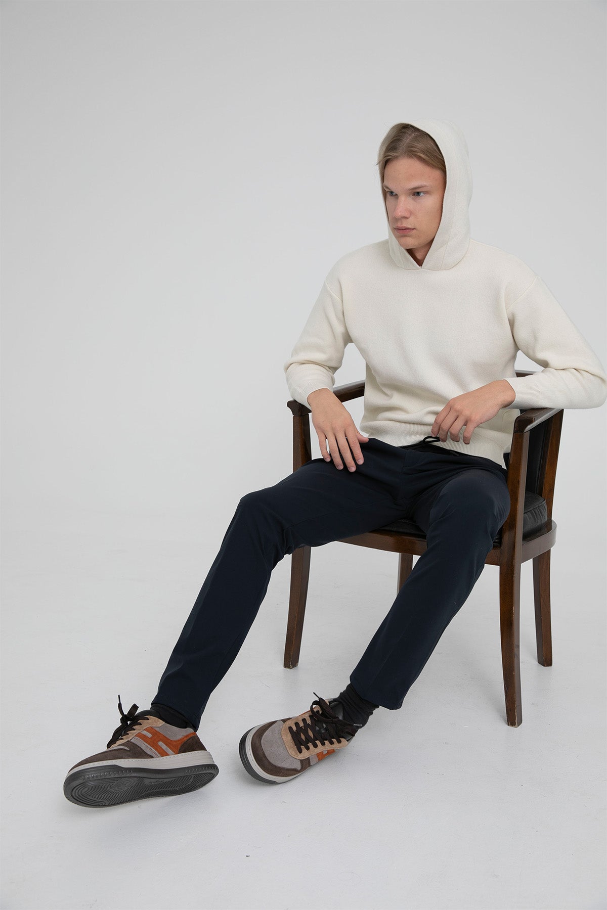 Fradi Beli Lastikli Slim Fit Jogger Pantolon-Libas Trendy Fashion Store