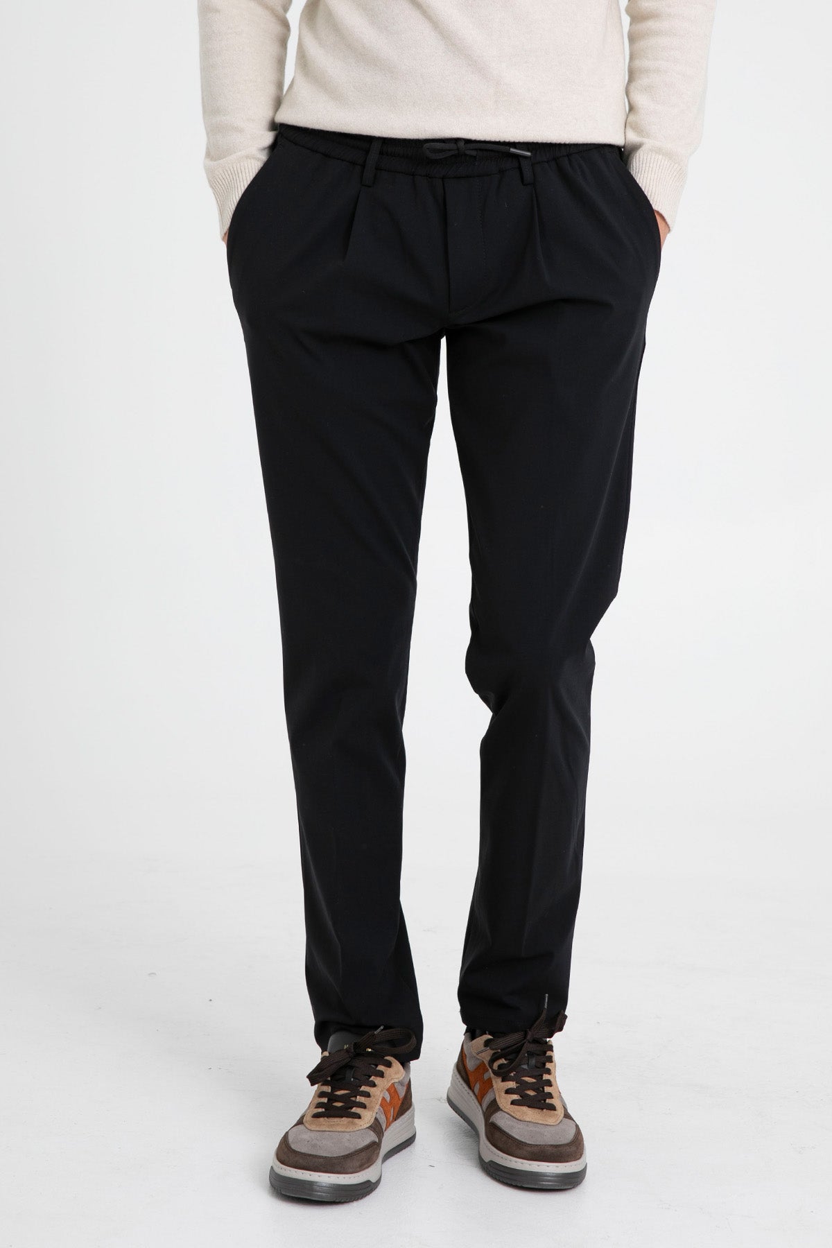 Fradi Beli Lastikli Slim Fit Jogger Pantolon-Libas Trendy Fashion Store