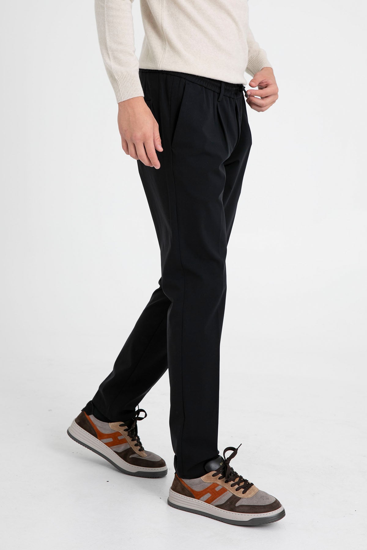 Fradi Beli Lastikli Slim Fit Jogger Pantolon-Libas Trendy Fashion Store