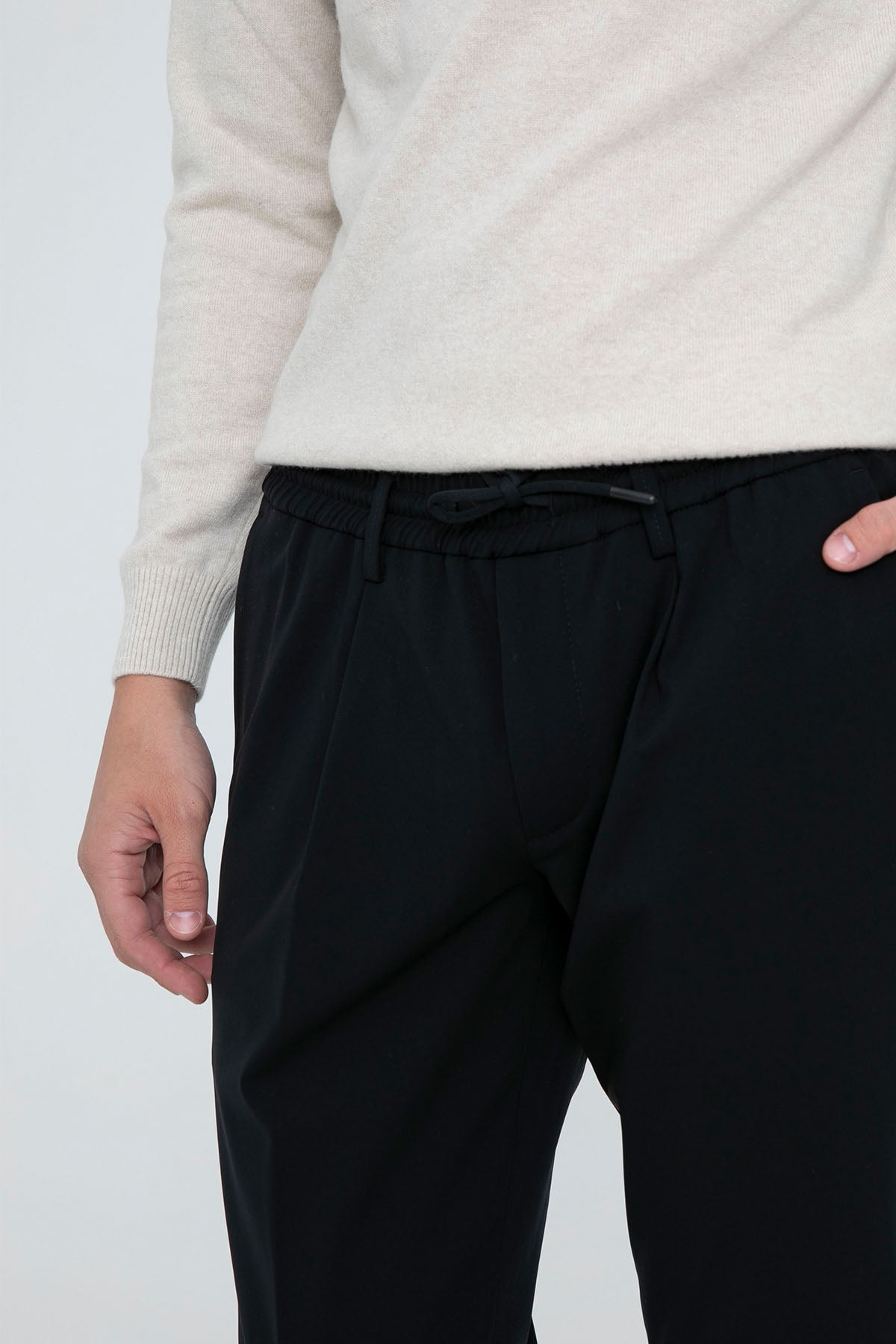 Fradi Beli Lastikli Slim Fit Jogger Pantolon-Libas Trendy Fashion Store