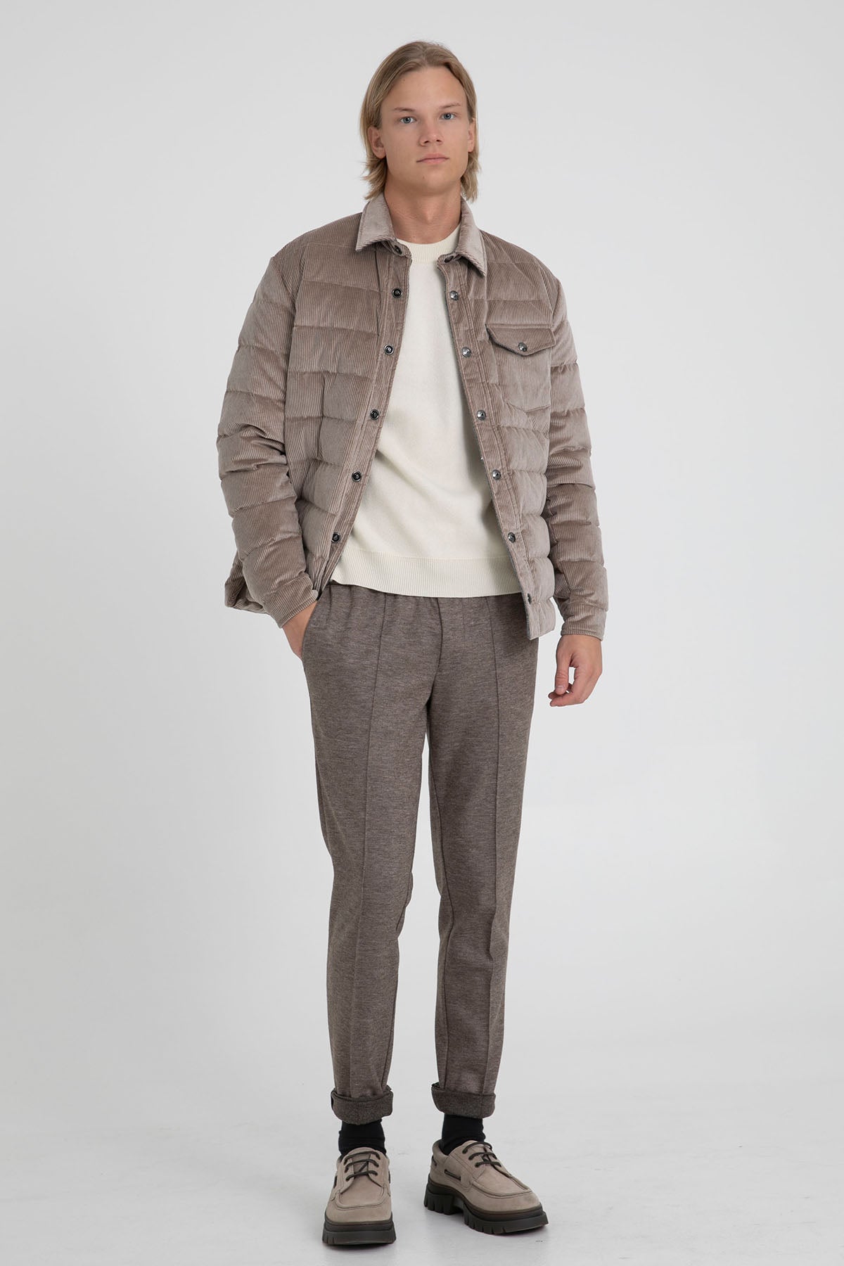 Fradi Kaşmirli Puffer Yün Ceket Mont-Libas Trendy Fashion Store