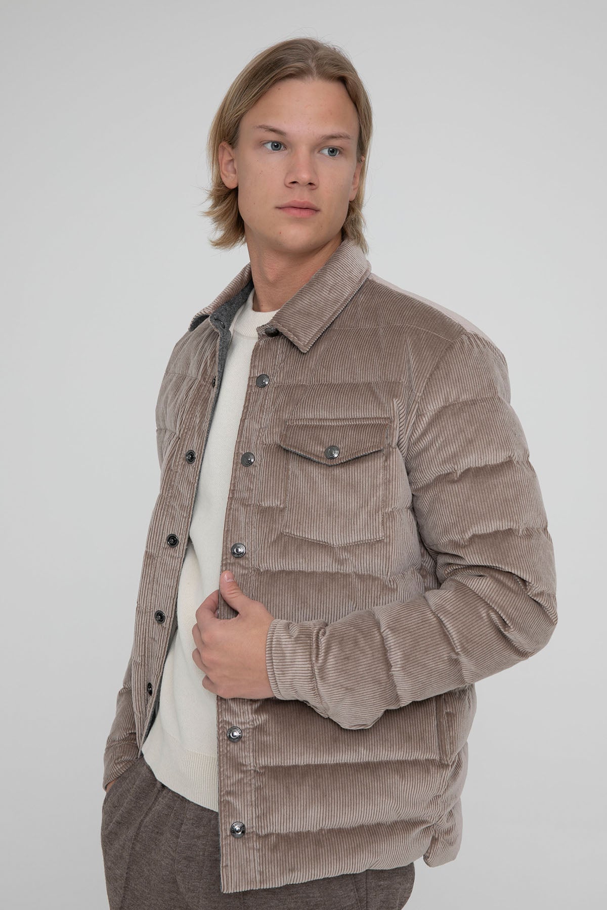 Fradi Kaşmirli Puffer Yün Ceket Mont-Libas Trendy Fashion Store