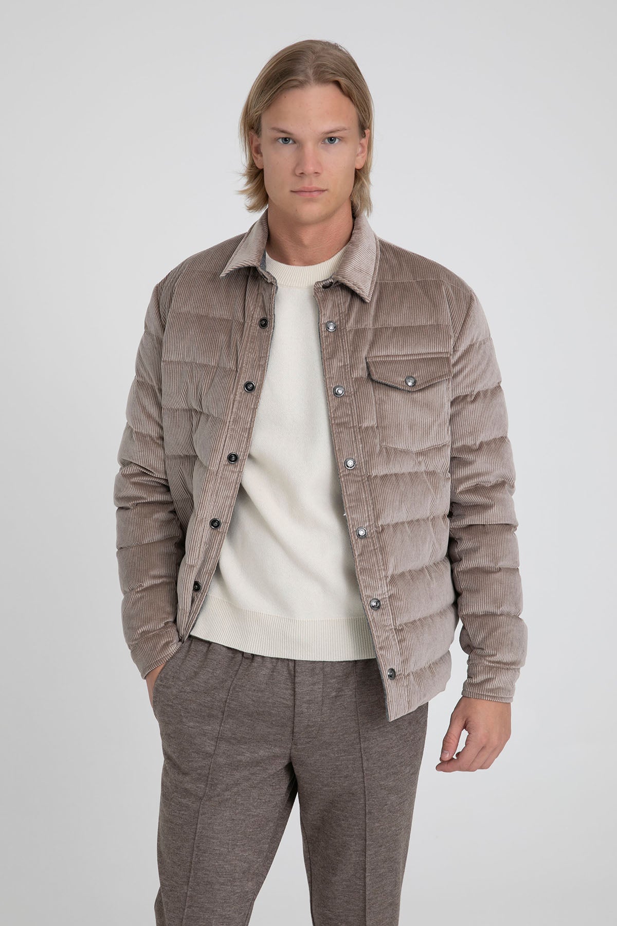 Fradi Kaşmirli Puffer Yün Ceket Mont-Libas Trendy Fashion Store