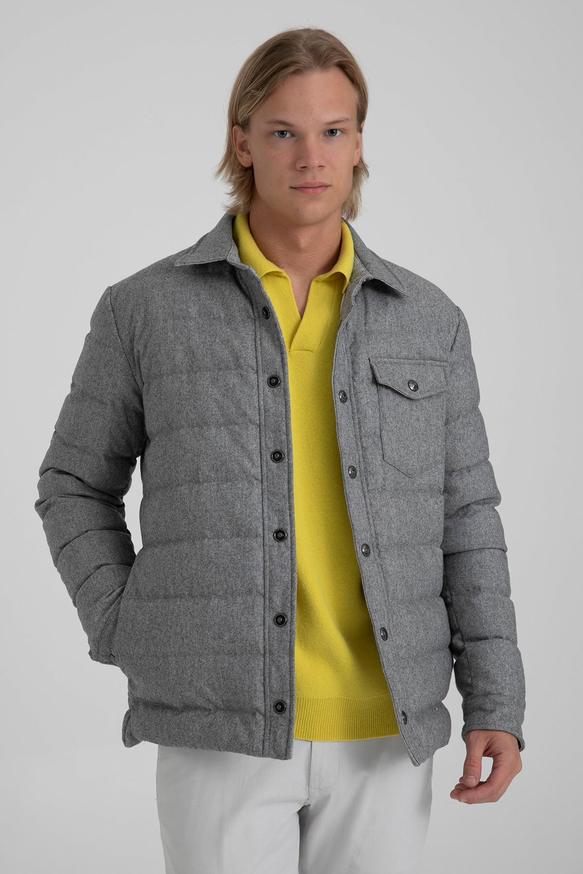 Fradi Kaşmirli Puffer Yün Ceket Mont-Libas Trendy Fashion Store