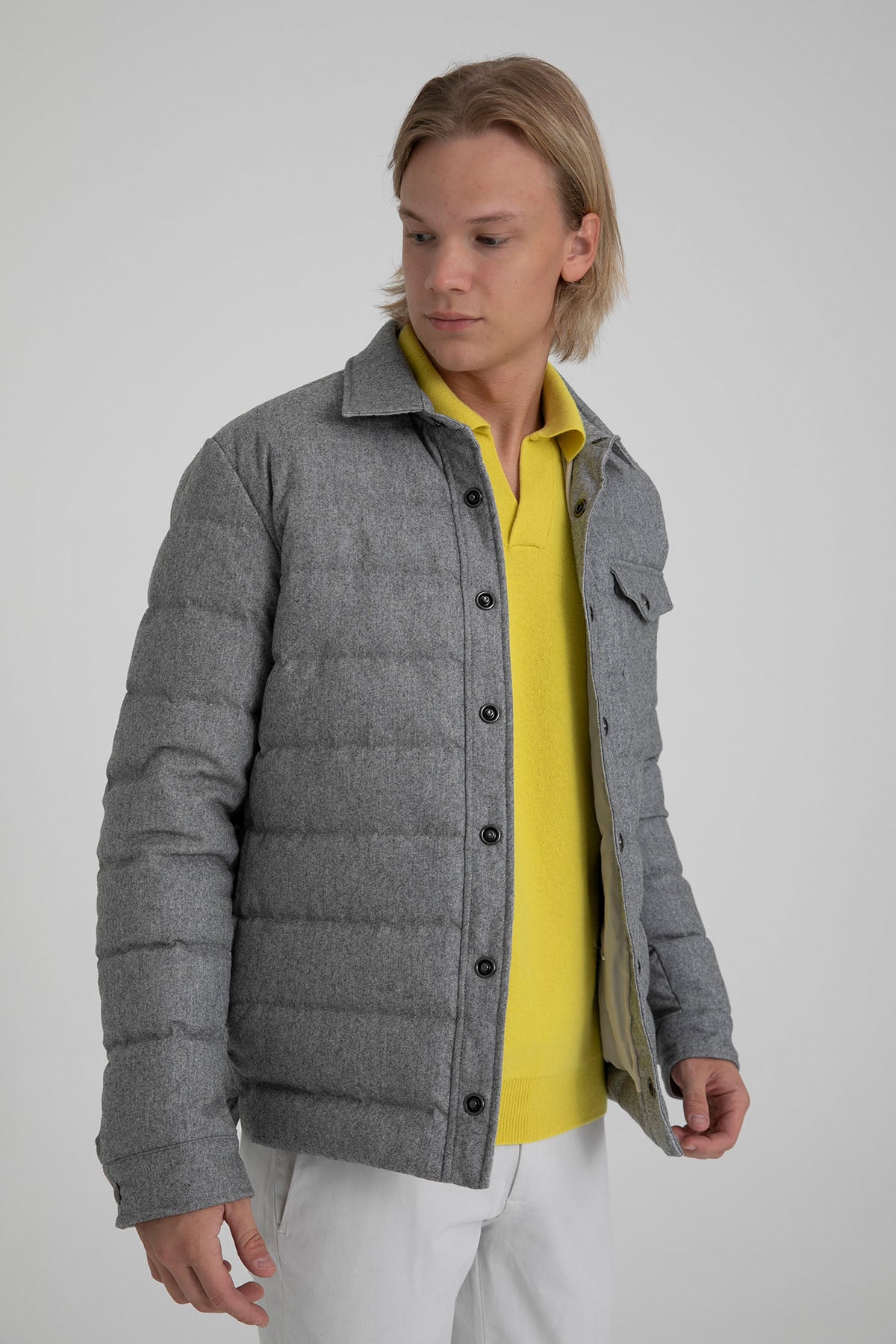 Fradi Kaşmirli Puffer Yün Ceket Mont-Libas Trendy Fashion Store