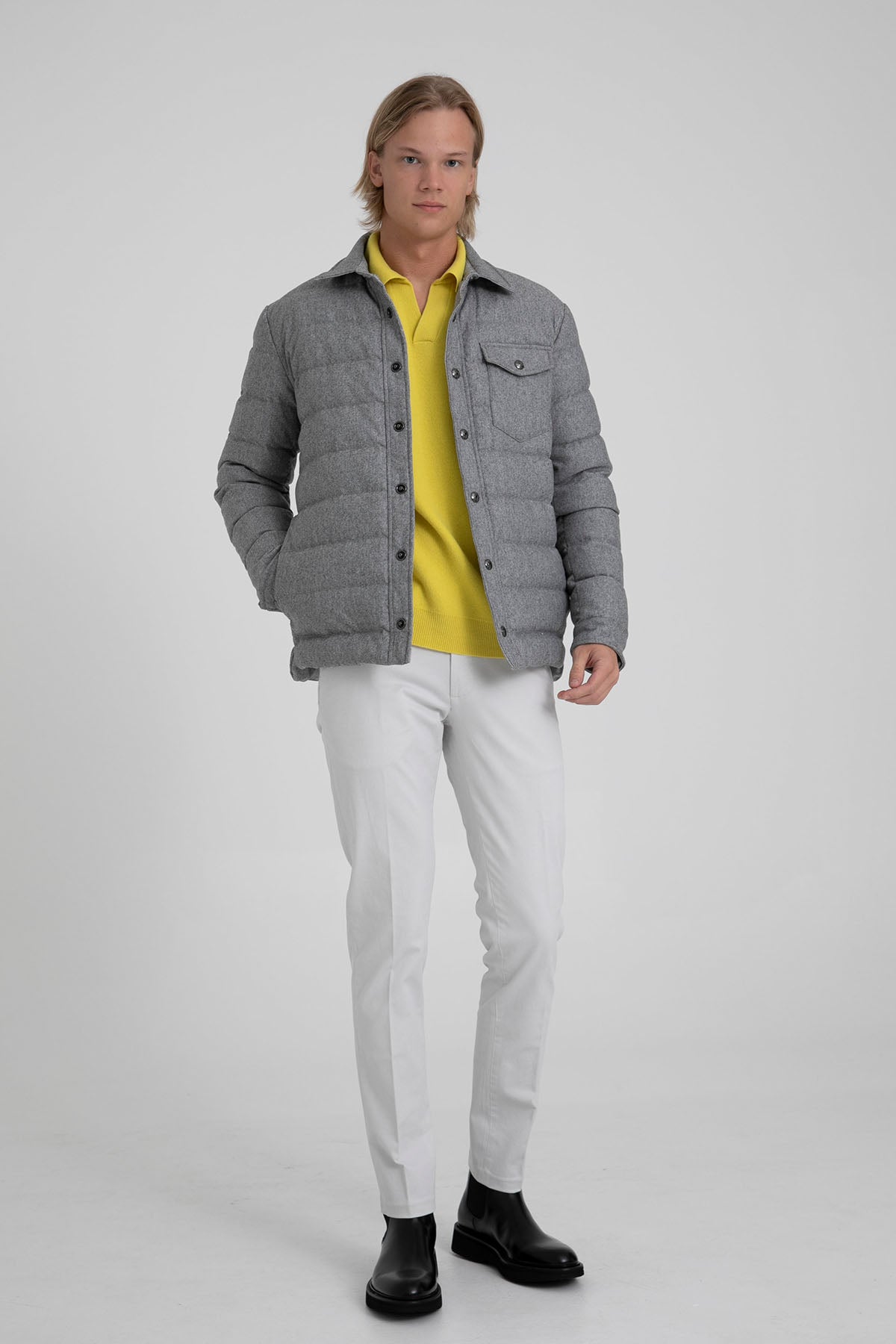 Fradi Kaşmirli Puffer Yün Ceket Mont-Libas Trendy Fashion Store