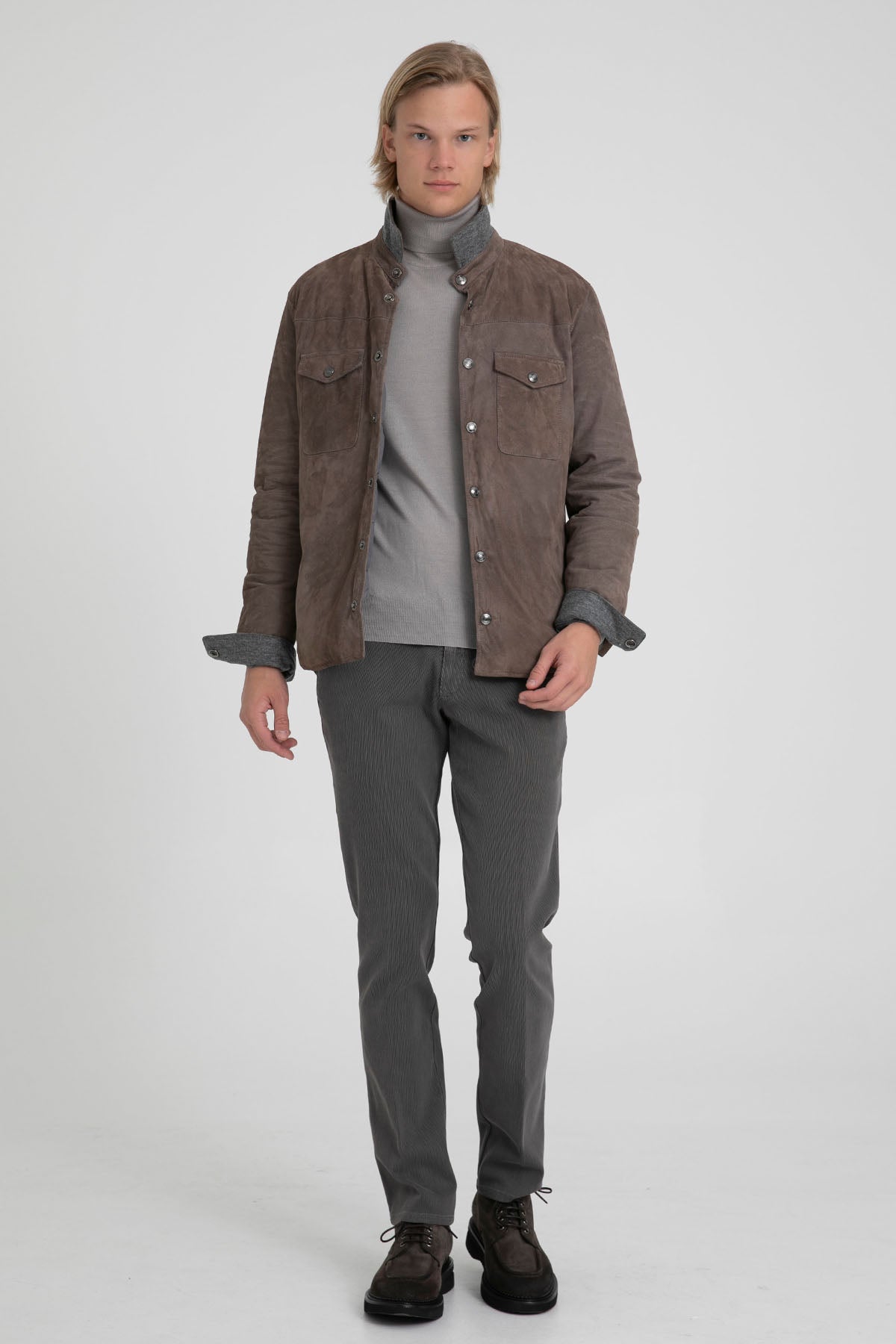 Fradi Puffer Dolgulu Süet Ceket-Libas Trendy Fashion Store