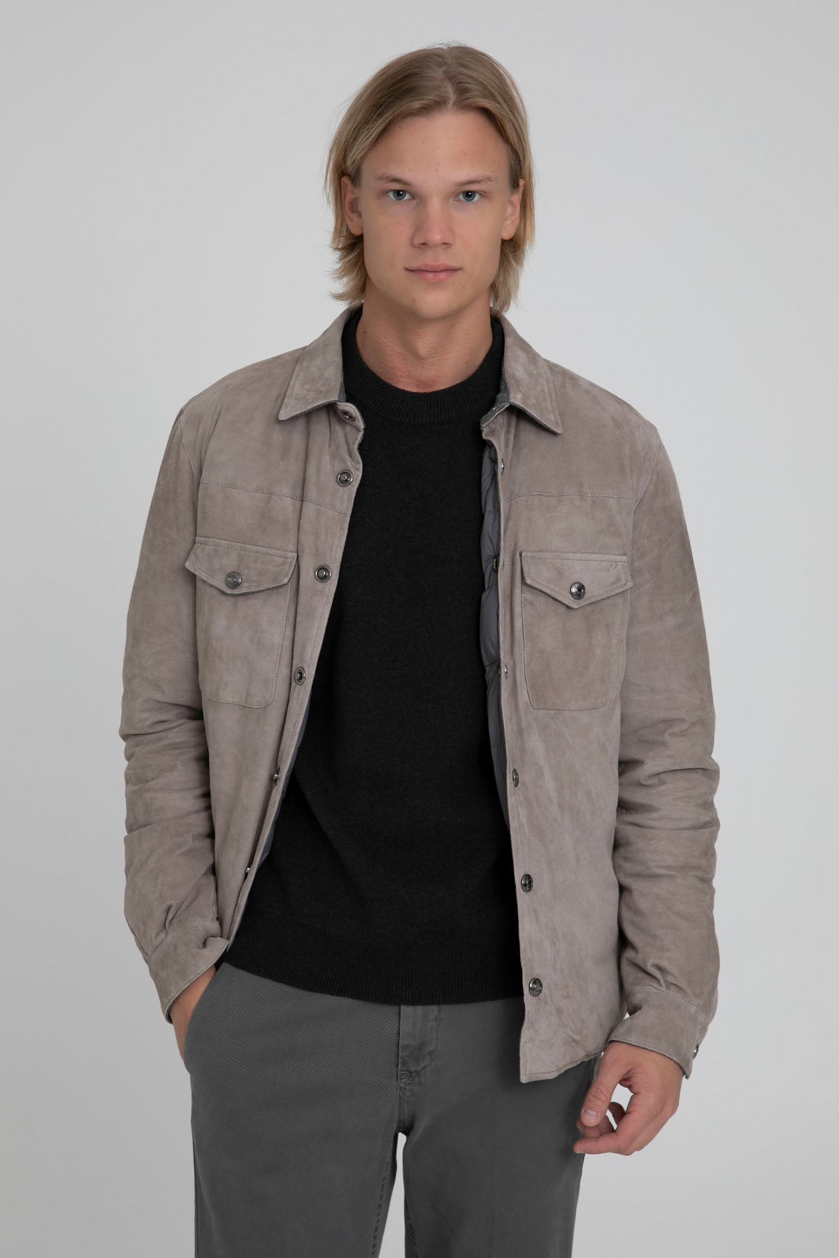 Fradi Puffer Dolgulu Süet Ceket-Libas Trendy Fashion Store