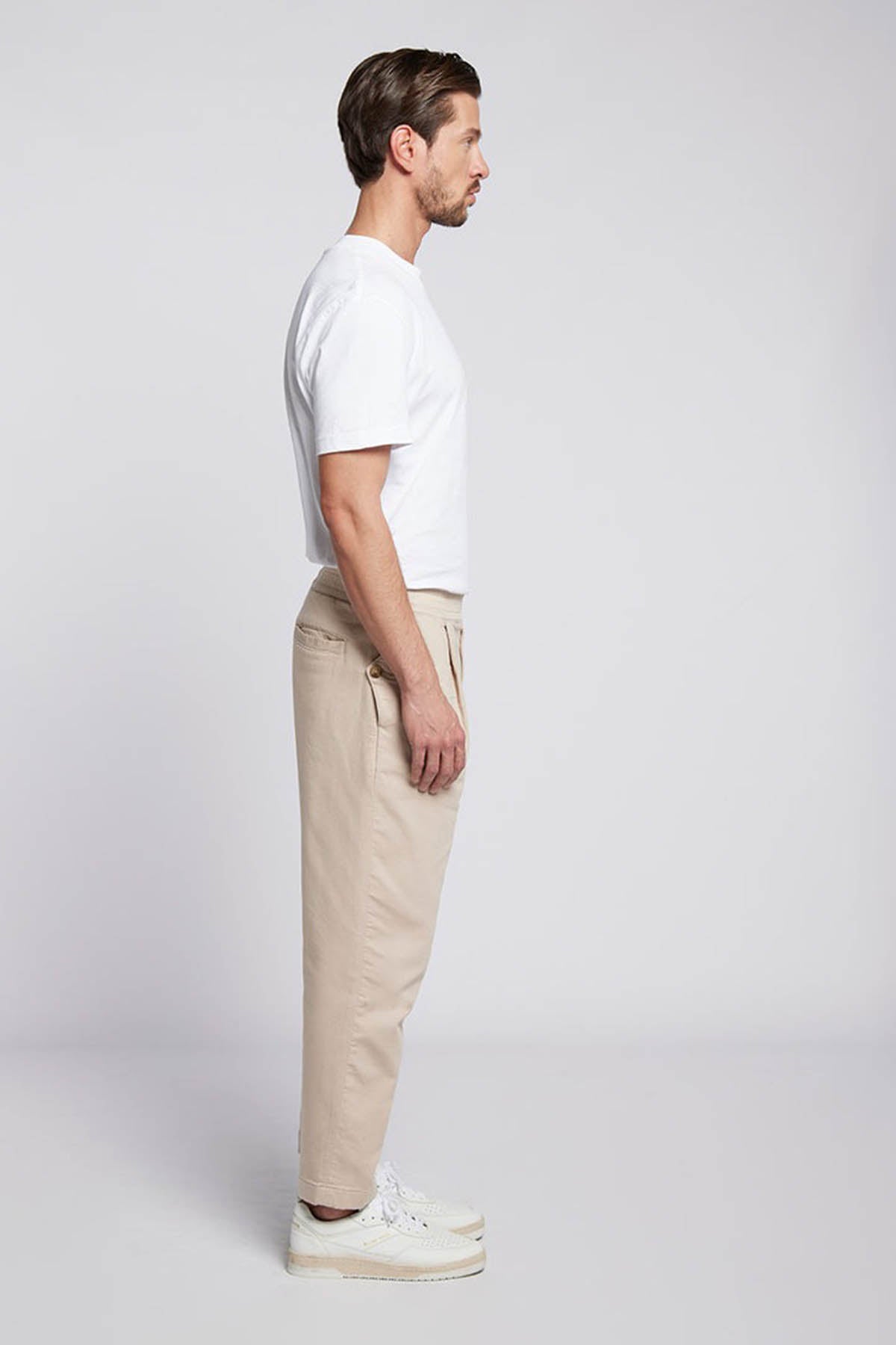 Goldgarn Papi Loose Cropped Fit Beli Lastikli Tek Pile Jeans-Libas Trendy Fashion Store