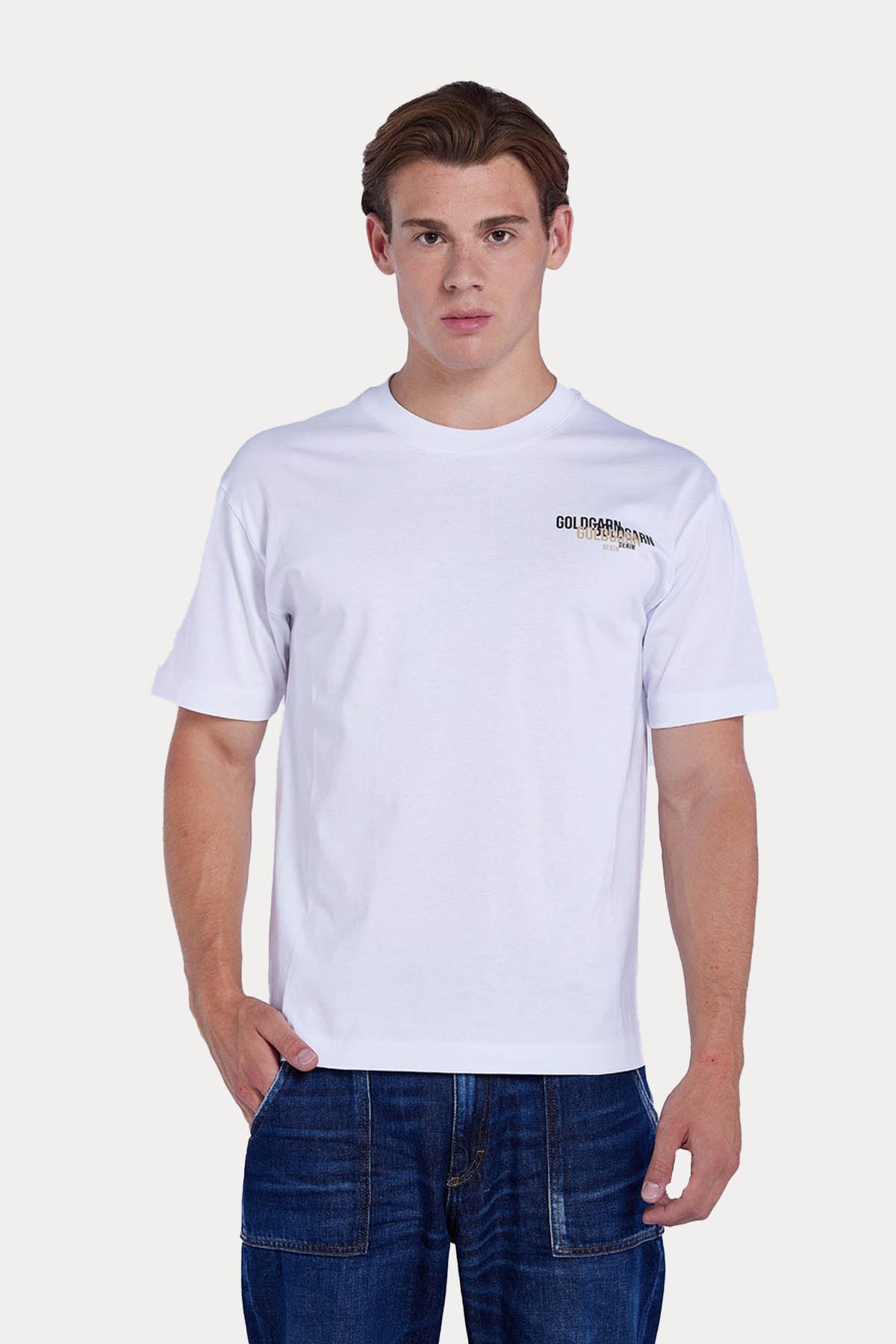 Goldgarn Regular Fit Yuvarlak Yaka Logolu T-shirt-Libas Trendy Fashion Store