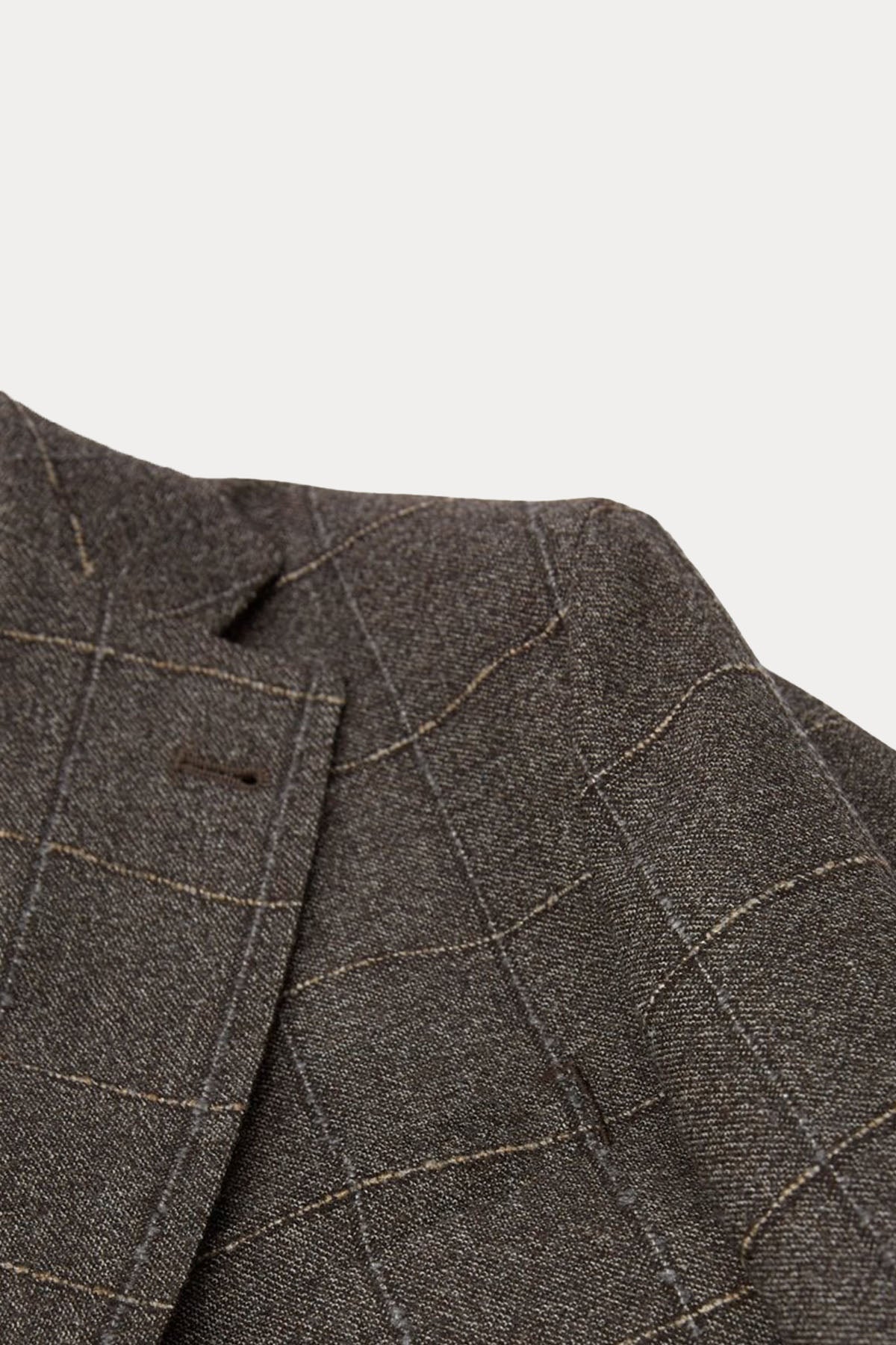 Tombolini Ekoseli Yün Blazer Ceket-Libas Trendy Fashion Store