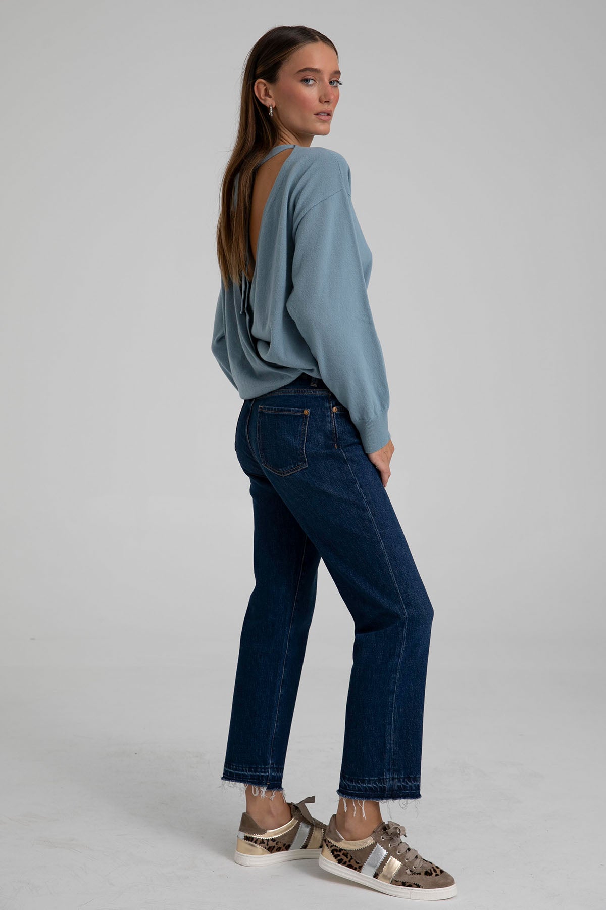 Semicouture Sırt Dekolteli Kaşmirli Yün Örgü Triko-Libas Trendy Fashion Store