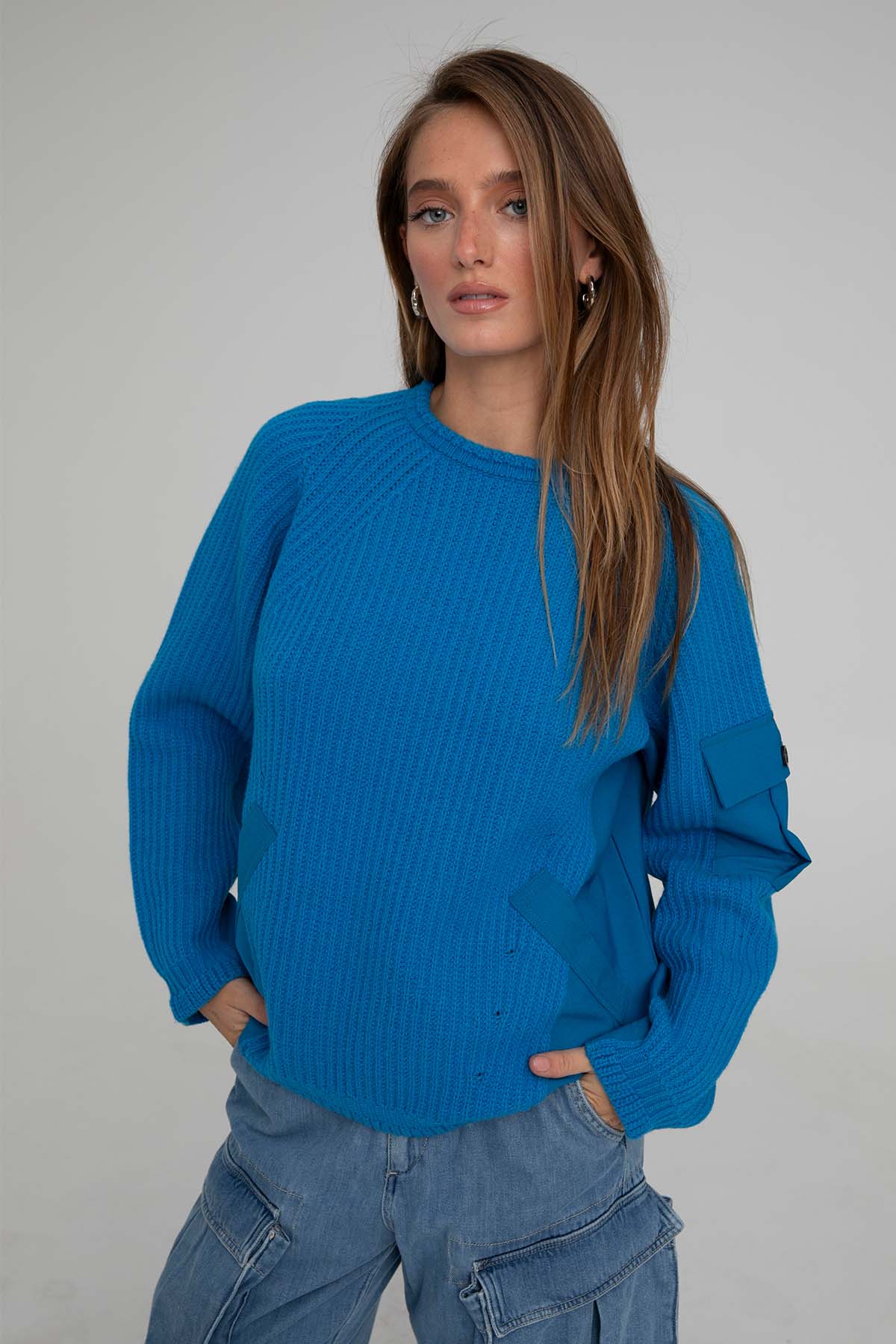 Semicouture Yuvarlak Yaka Örgü Yün Triko-Libas Trendy Fashion Store