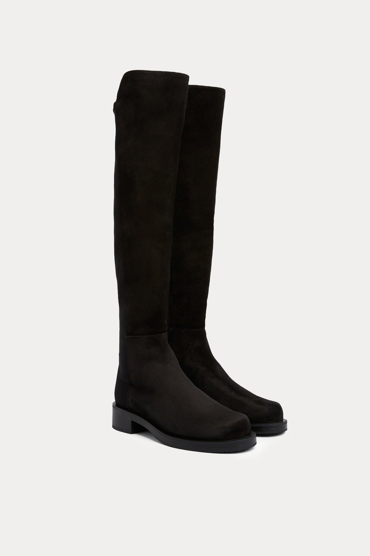 Stuart Weitzman Neopren Detaylı Süet Çizme-Libas Trendy Fashion Store