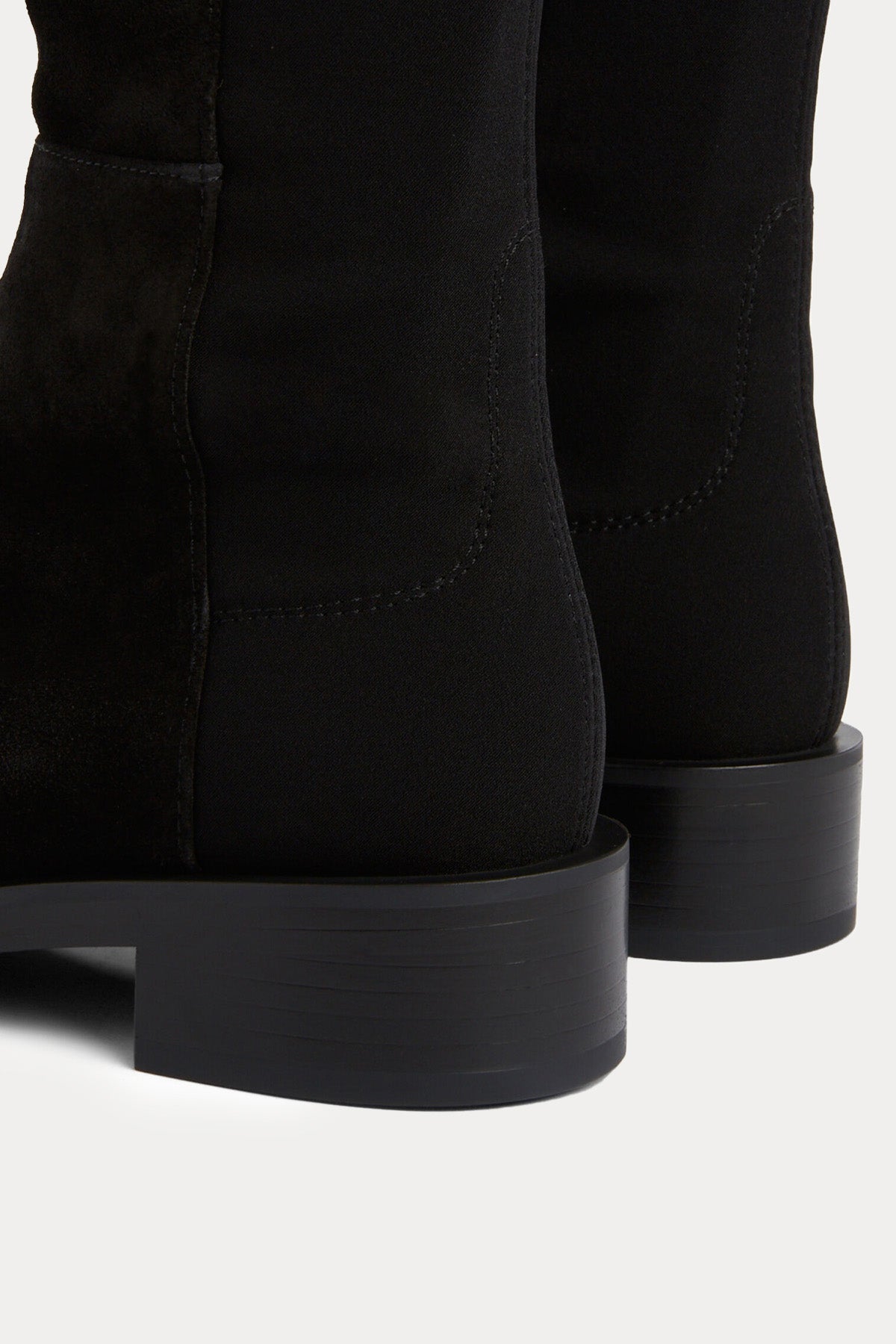 Stuart Weitzman Neopren Detaylı Süet Çizme-Libas Trendy Fashion Store