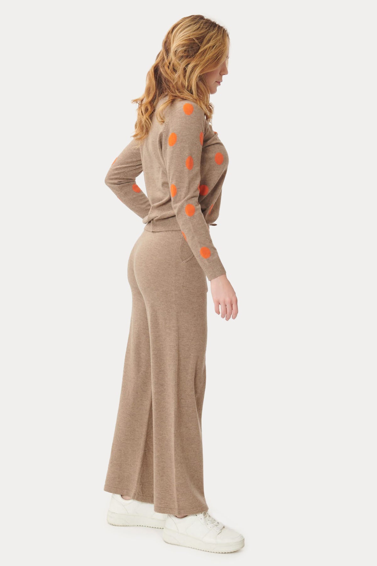 Rene Derhy Nastassia Beli Lastikli Yün Örgü Pantolon-Libas Trendy Fashion Store