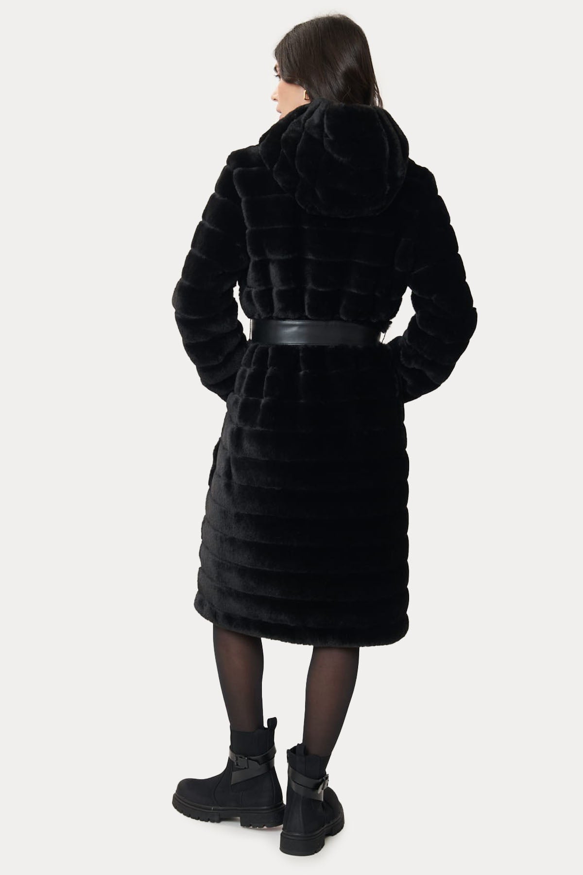 Rene Derhy Catherine Kapüşonlu Peluş Manto-Libas Trendy Fashion Store