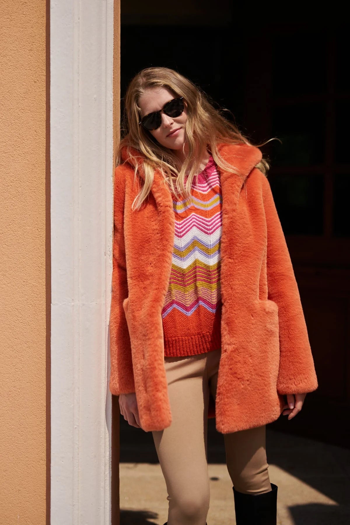 Rene Derhy Carly Kapüşonlu Peluş Manto-Libas Trendy Fashion Store