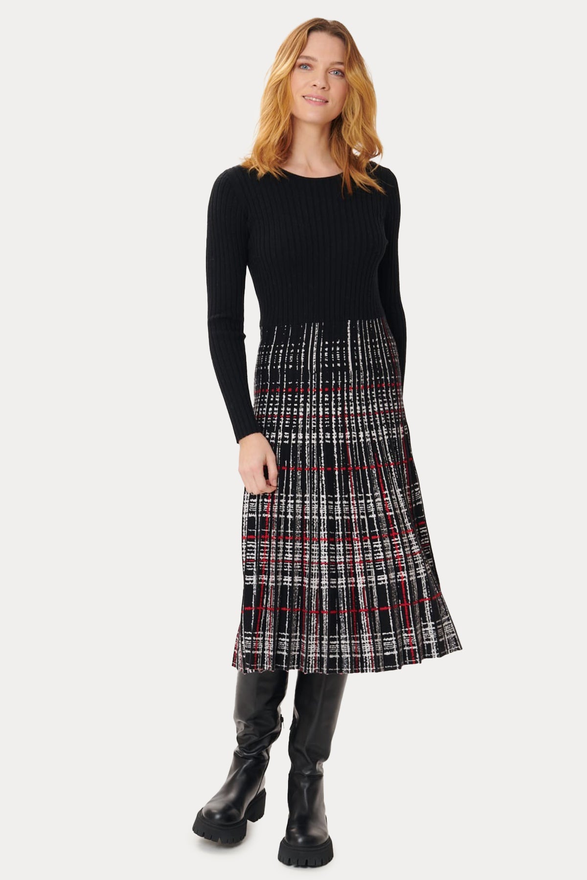 Rene Derhy Georgia Midi Piliseli Elbise-Libas Trendy Fashion Store