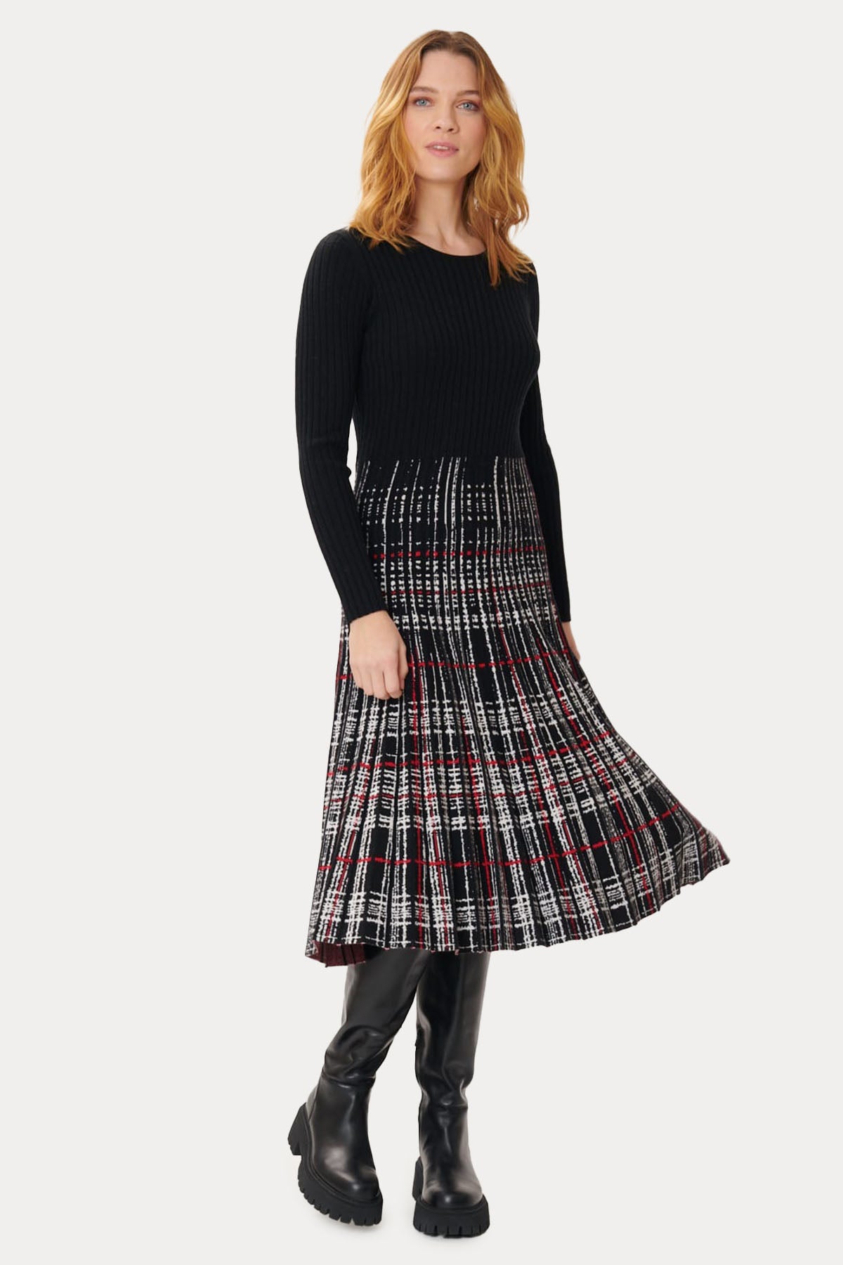 Rene Derhy Georgia Midi Piliseli Elbise-Libas Trendy Fashion Store