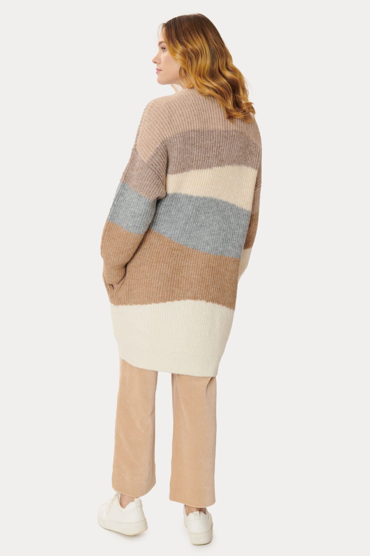 Rene Derhy Laeticia Renk Bloklu Örgü Triko Ceket-Libas Trendy Fashion Store