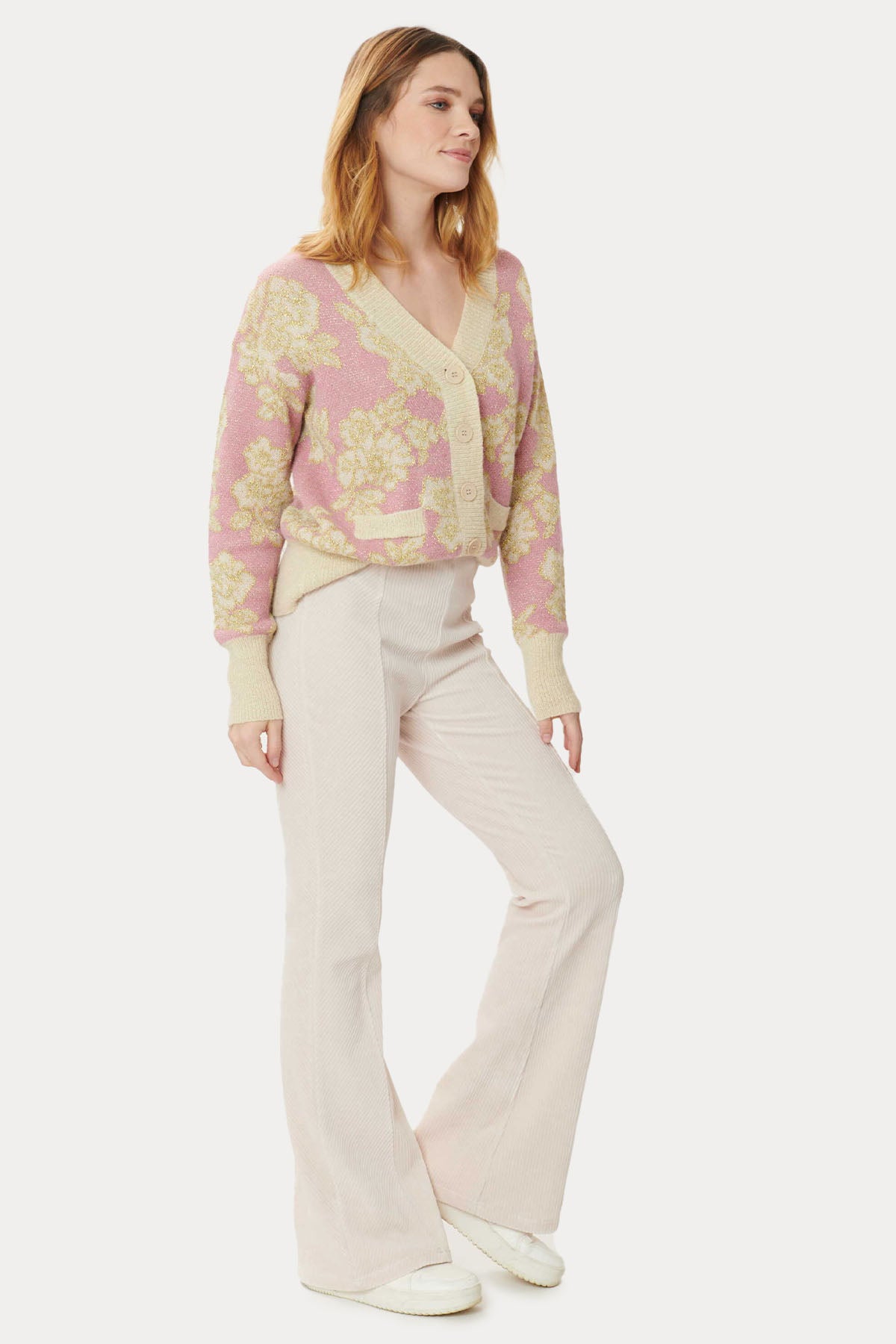 Rene Derhy Nancy Yüksek Bel Streç Fitilli Kadife Pantolon-Libas Trendy Fashion Store