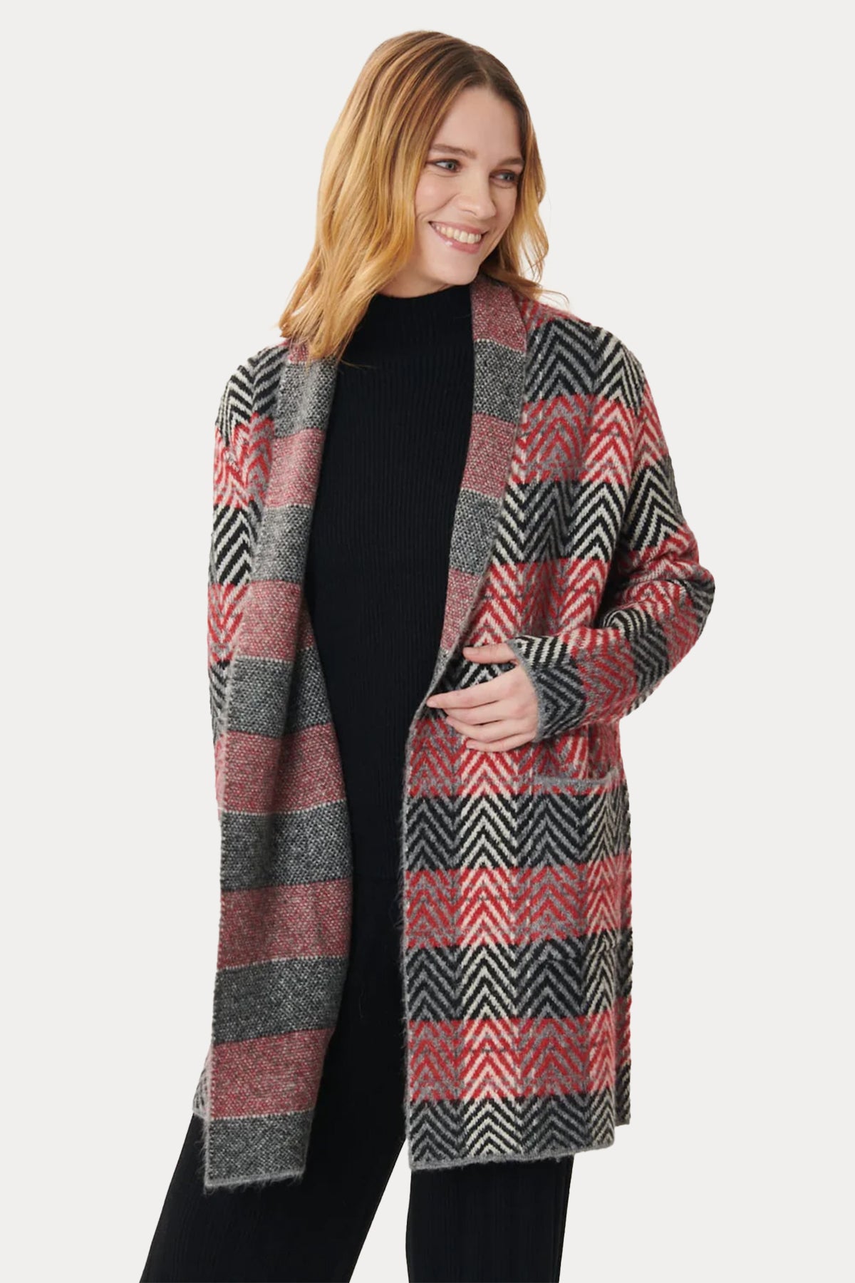 Rene Derhy Lily Büyük Balıksırtı Örgü Triko Ceket-Libas Trendy Fashion Store