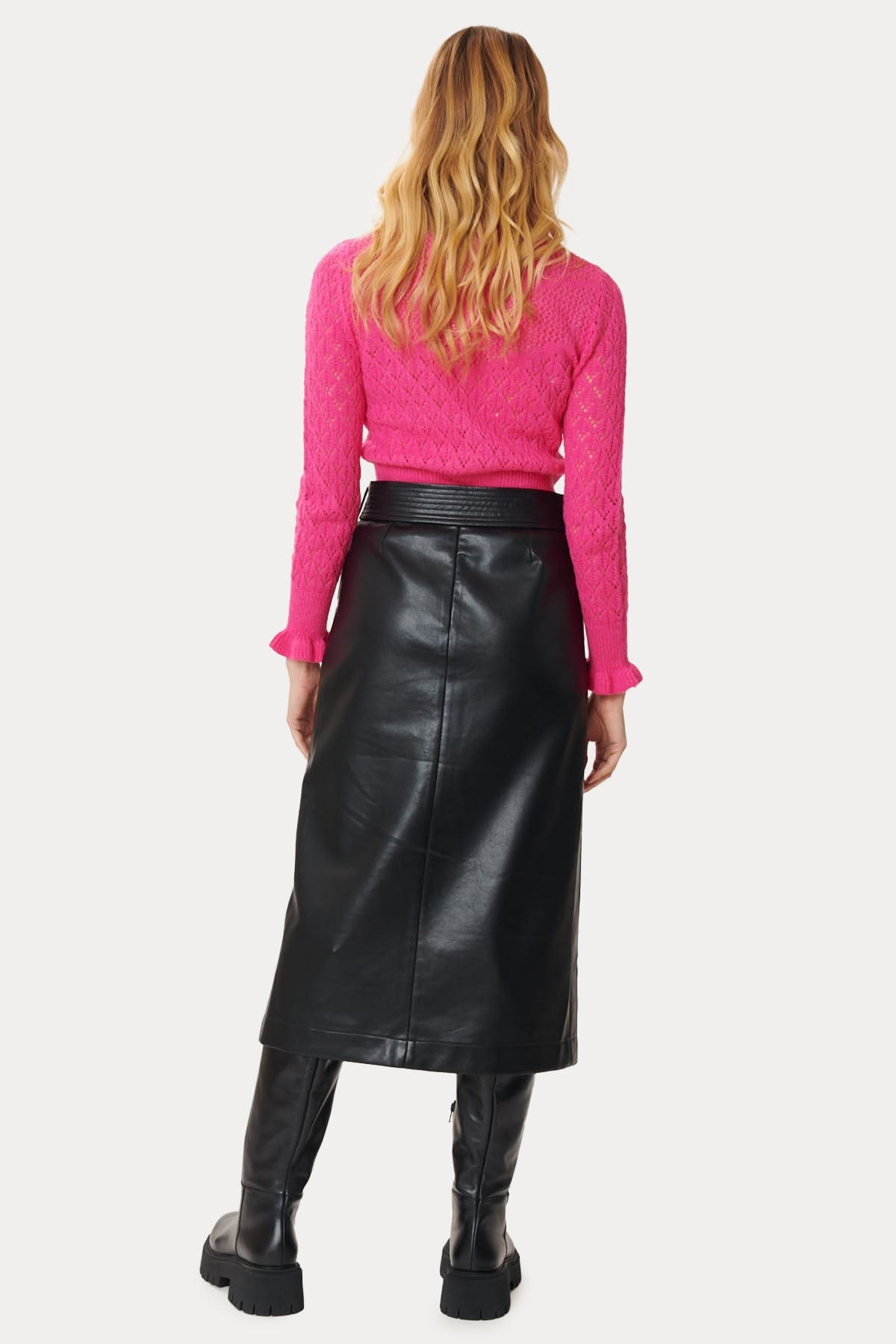 Rene Derhy Eglantine Midi Deri Etek-Libas Trendy Fashion Store