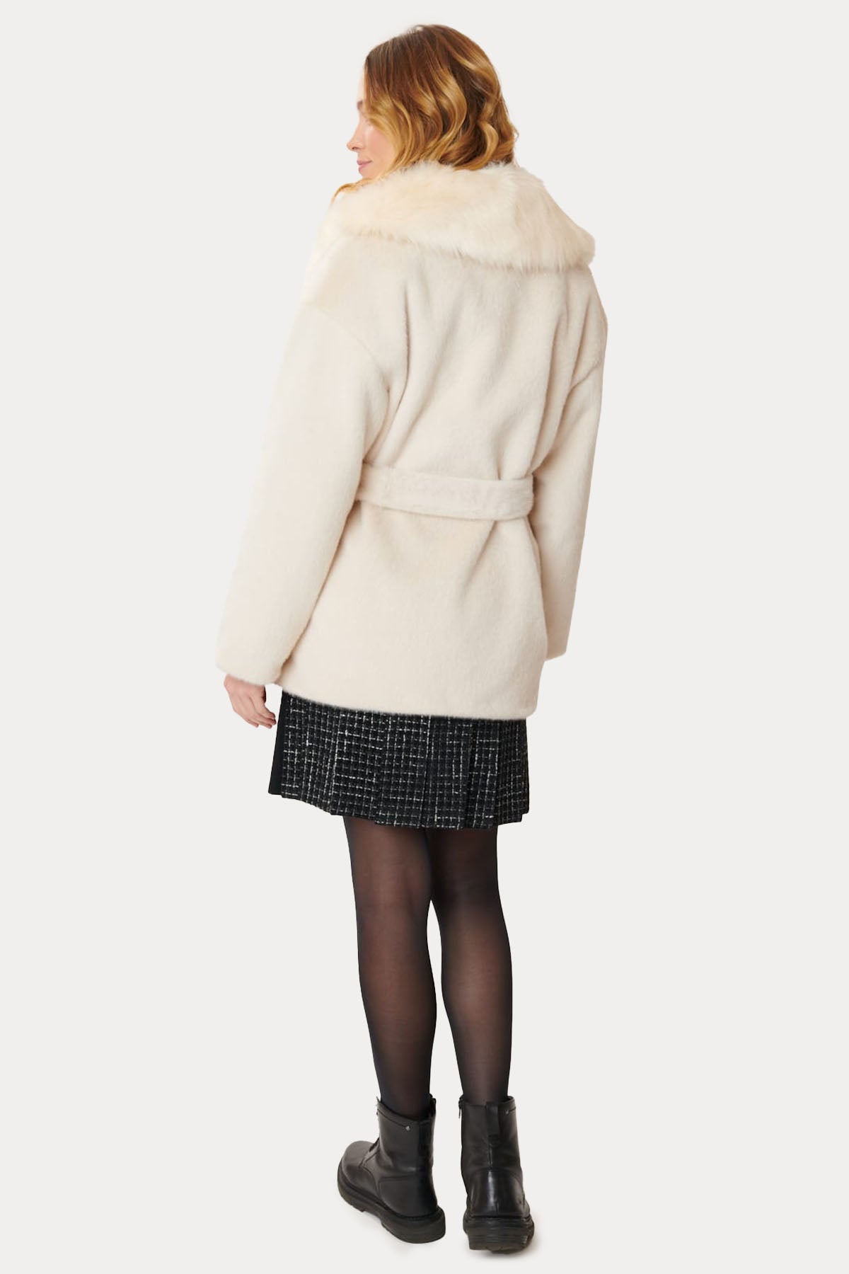 Rene Derhy Capucine Kürklü Yaka Peluş Kaban-Libas Trendy Fashion Store