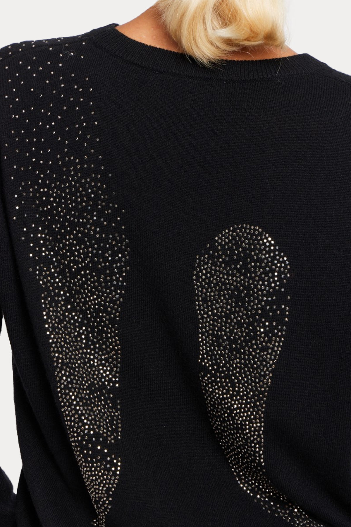 Berenice Angela Sırtta Kanat Aksesuarlı Kaşmirli Örgü Yün Triko-Libas Trendy Fashion Store