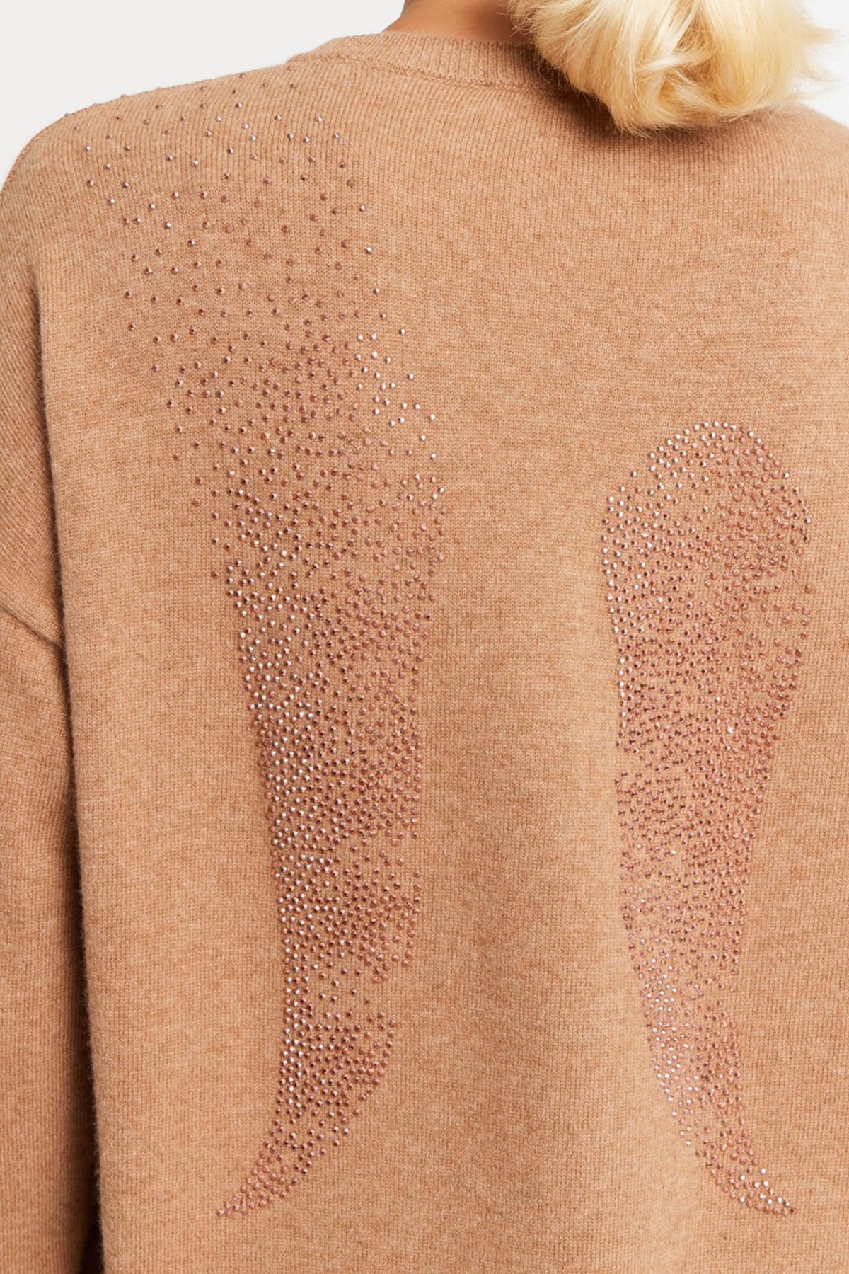 Berenice Angela Sırtta Kanat Desenli Kaşmirli Örgü Yün Triko-Libas Trendy Fashion Store