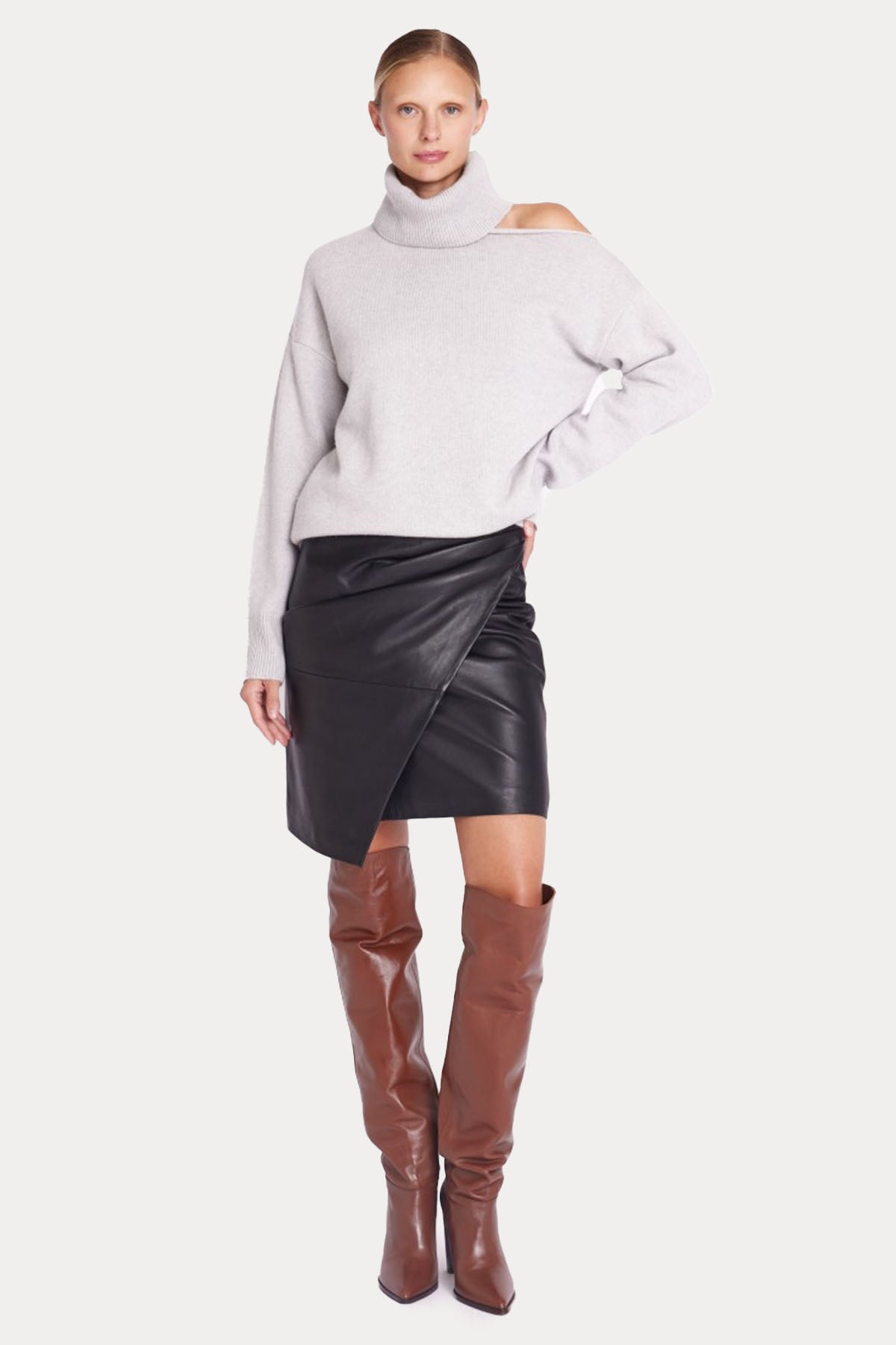 Berenice Adina Balıkçı Yaka Kaşmirli Örgü Yün Triko-Libas Trendy Fashion Store