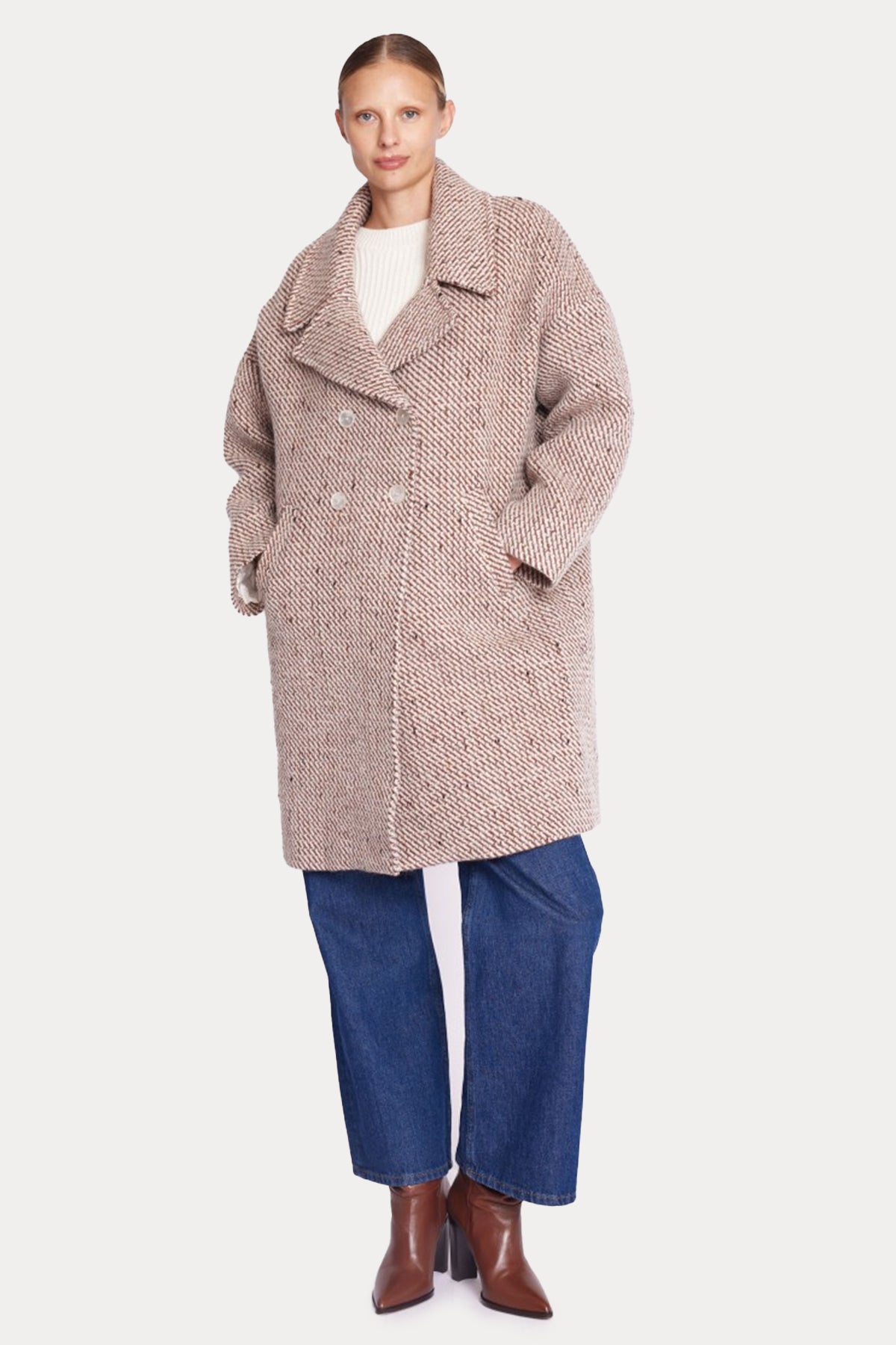 Berenice Maeva Kruvaze Yün Kaban-Libas Trendy Fashion Store