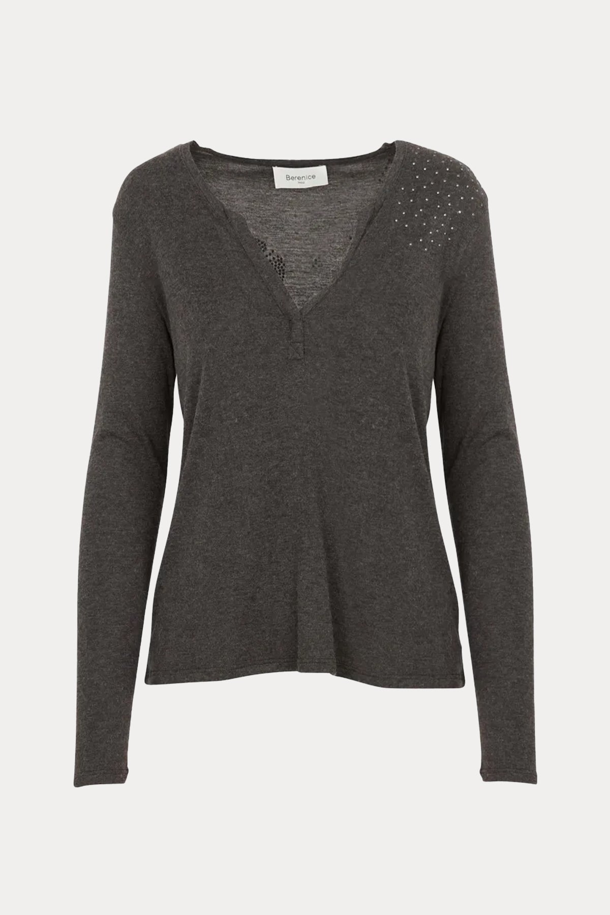 Berenice Elliaswings Sırtta Kanat Desenli V Yaka T-shirt-Libas Trendy Fashion Store