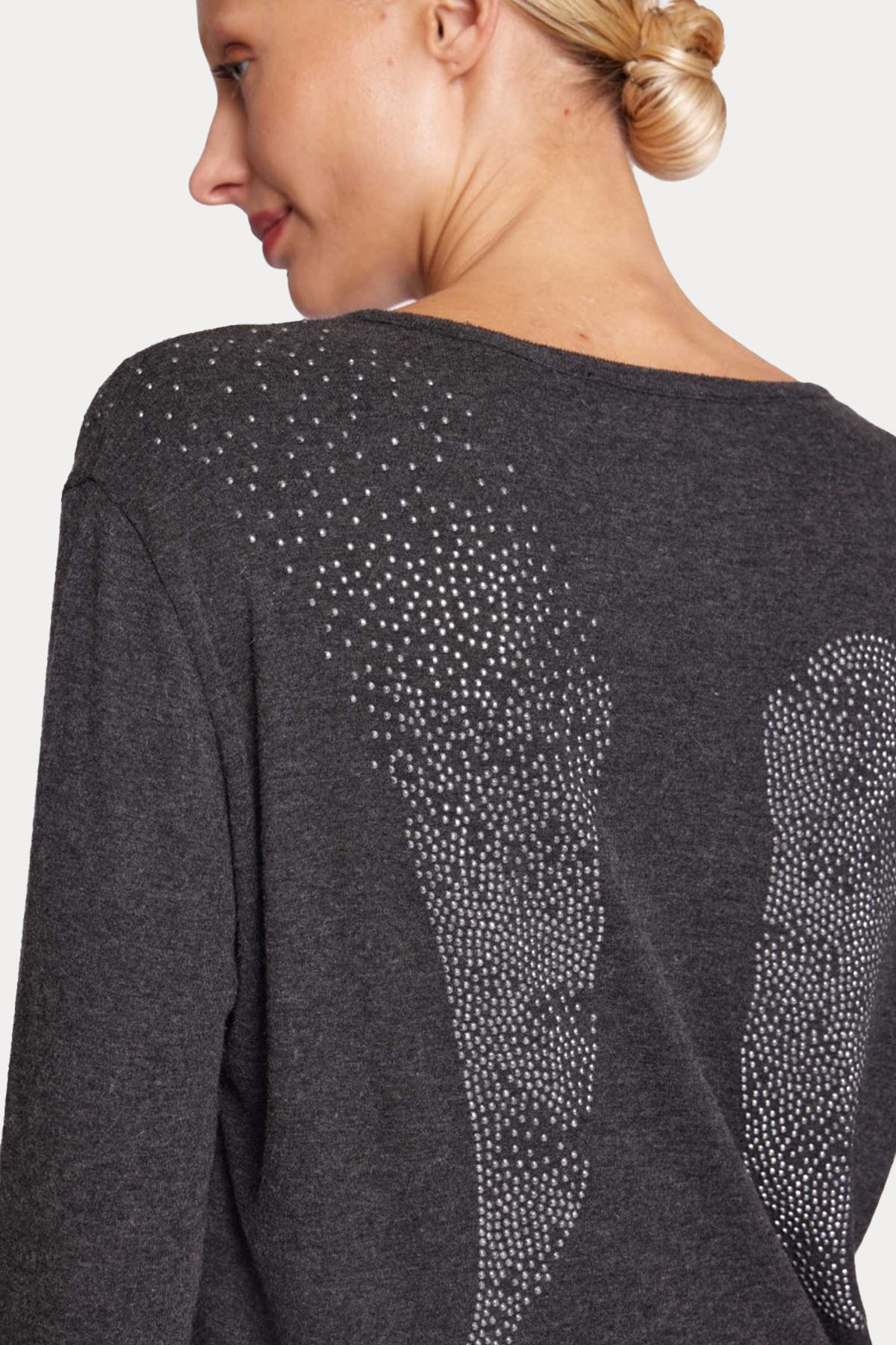 Berenice Elliaswings Sırtta Kanat Desenli V Yaka T-shirt-Libas Trendy Fashion Store