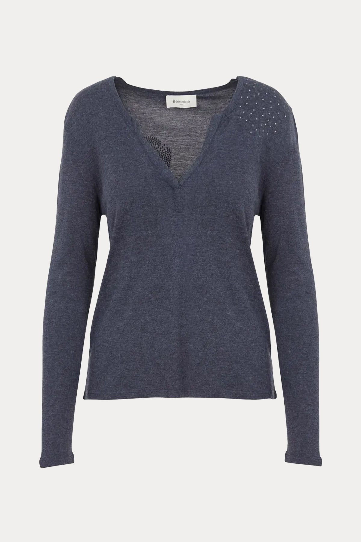 Berenice Elliaswings Sırtta Kanat Desenli V Yaka T-shirt-Libas Trendy Fashion Store