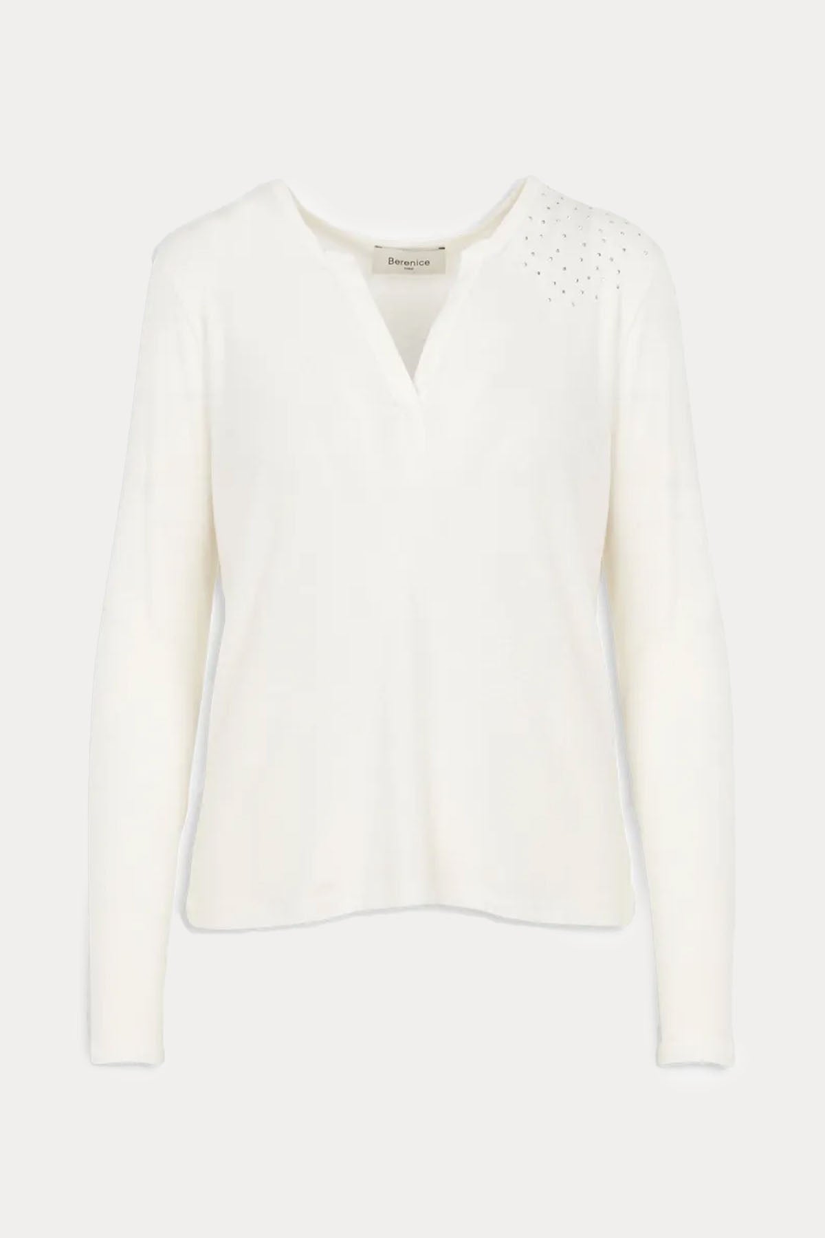 Berenice Elliaswings Sırtta Kanat Desenli V Yaka T-shirt-Libas Trendy Fashion Store