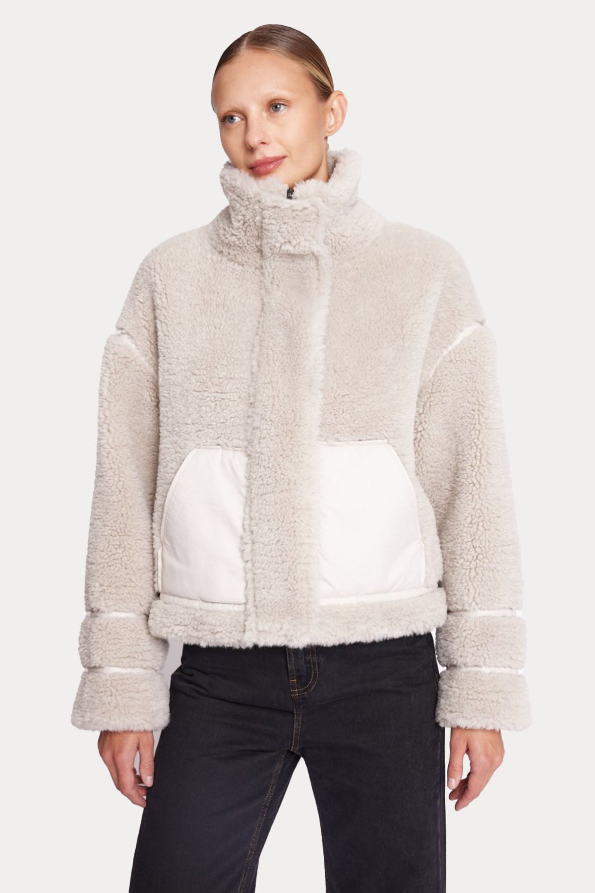 Berenice Maylan Dik Yaka Peluş Mont-Libas Trendy Fashion Store