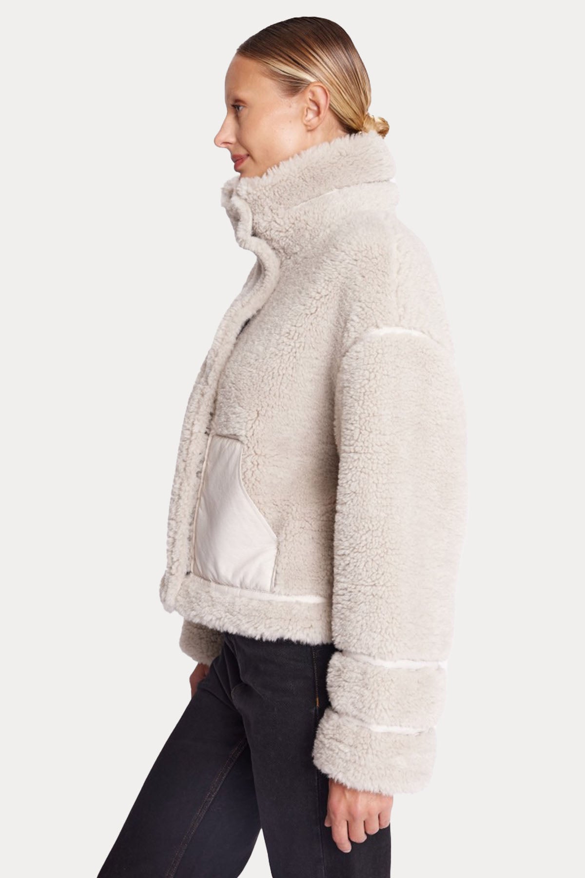 Berenice Maylan Dik Yaka Peluş Mont-Libas Trendy Fashion Store