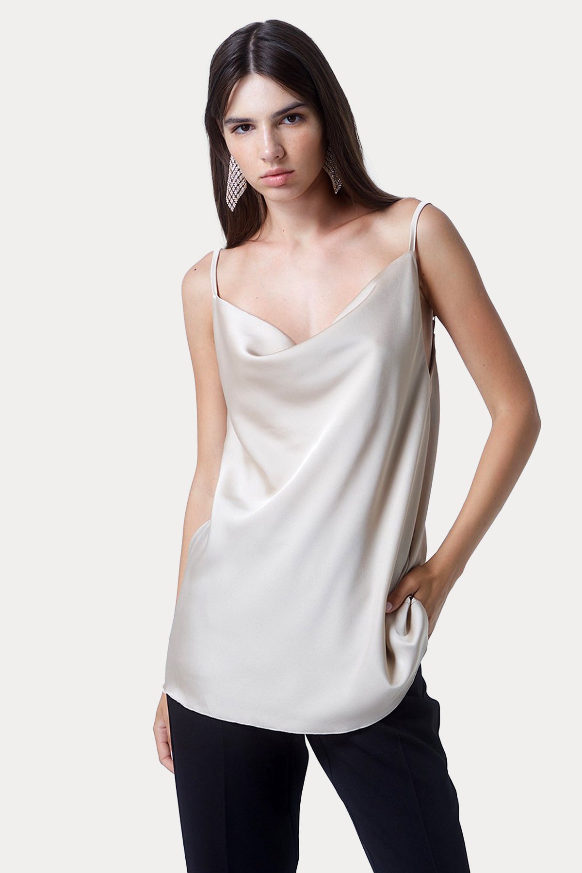 Bsb Geniş Kesim Askılı Bluz-Libas Trendy Fashion Store