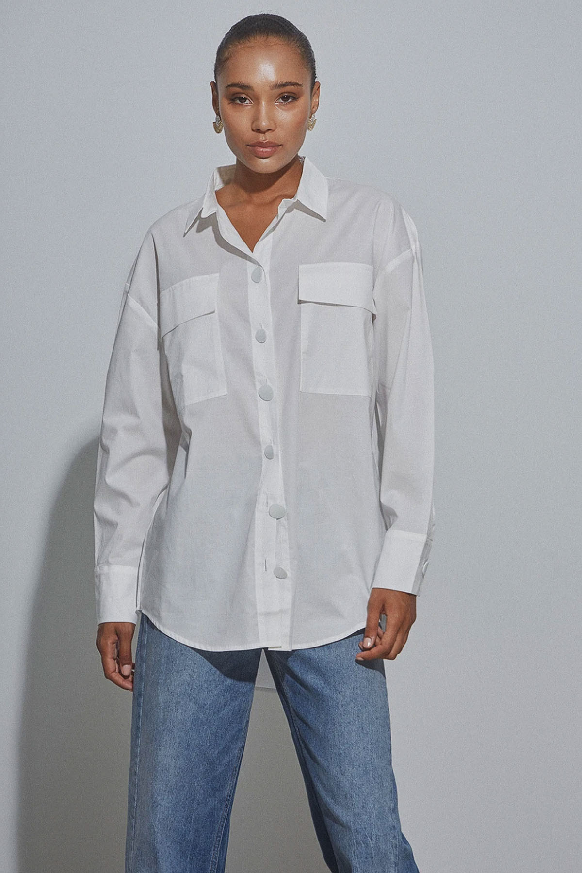 Bsb Geniş Kesim Cepli Gömlek-Libas Trendy Fashion Store