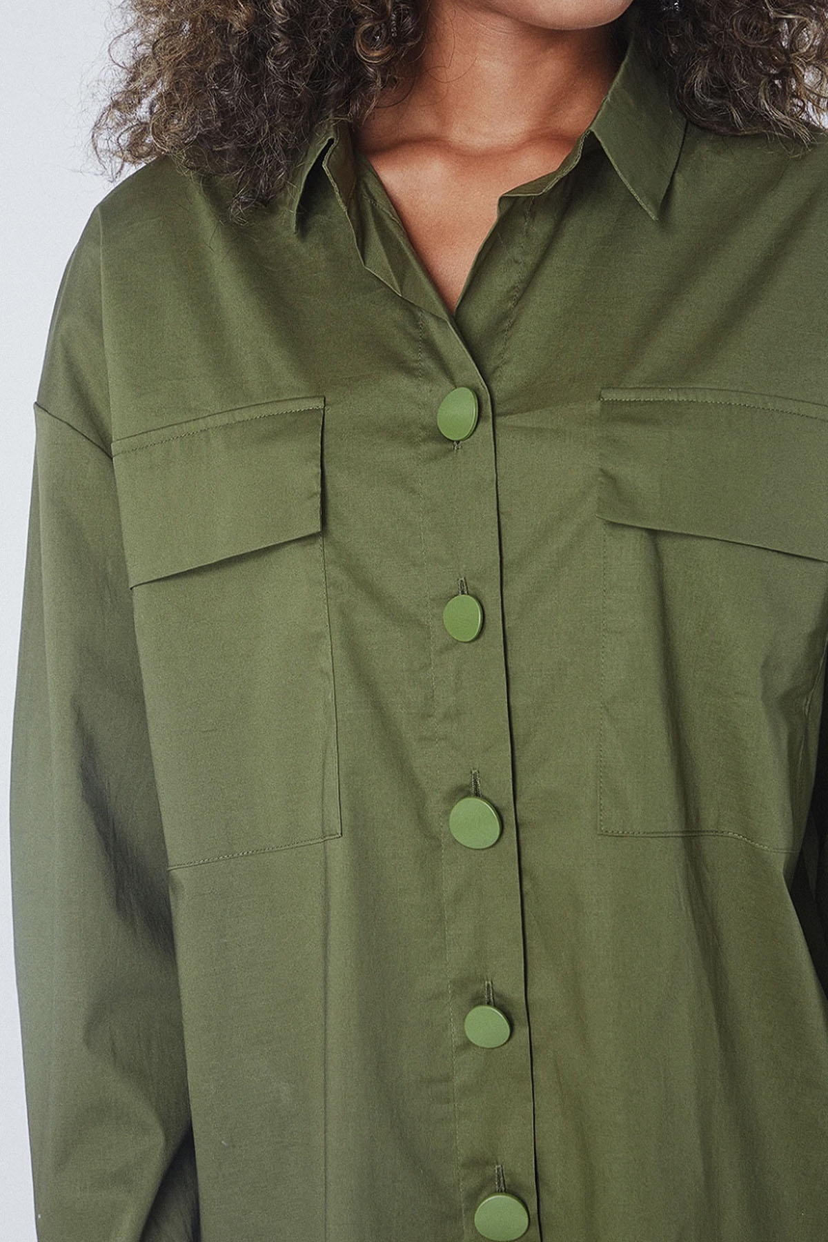 Bsb Geniş Kesim Cepli Gömlek-Libas Trendy Fashion Store