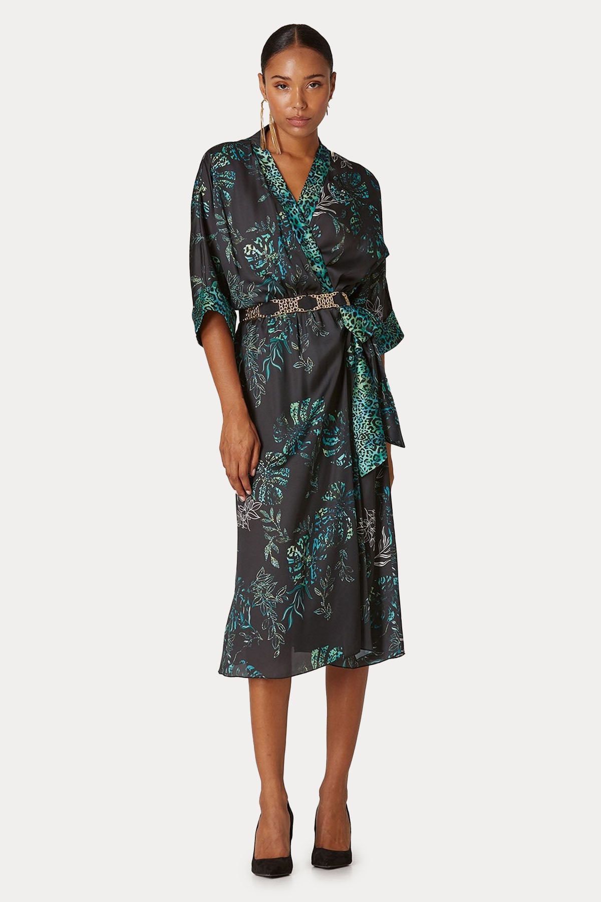 Lynne Kruvaze Midi Elbise-Libas Trendy Fashion Store