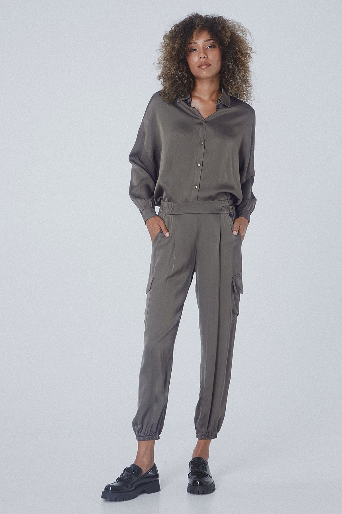 Bsb Beli Lastikli Tek Pile Kargo Pantolon-Libas Trendy Fashion Store