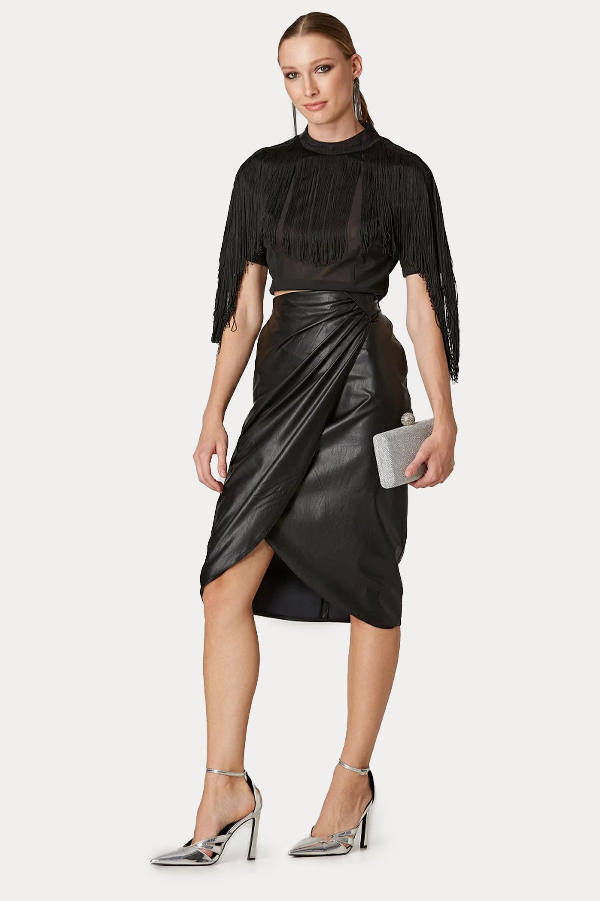 Lynne Midi Deri Etek-Libas Trendy Fashion Store